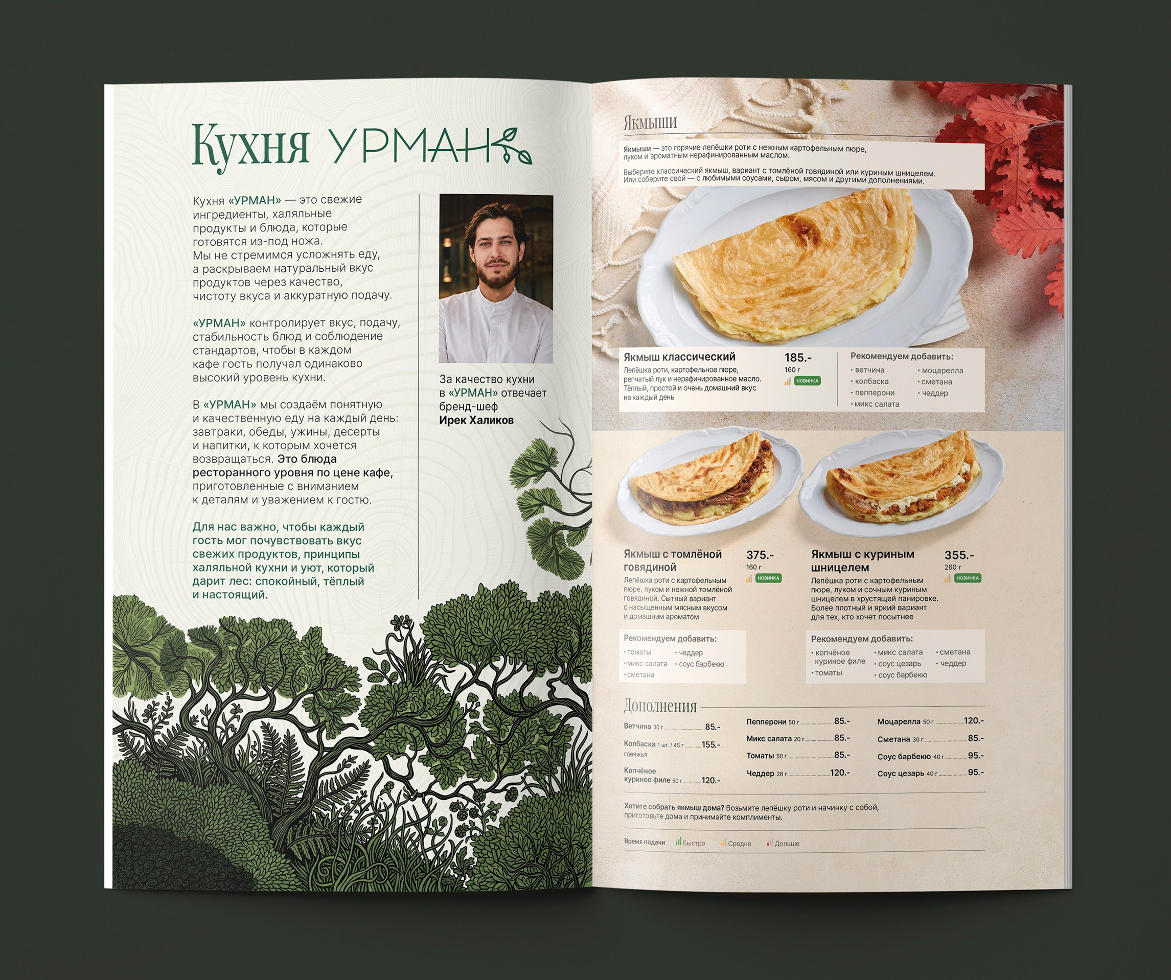 Дизайн меню УРМАН. FOODCASE — дизайн, айдентика, фото и видео для ресторанов и food-брендов