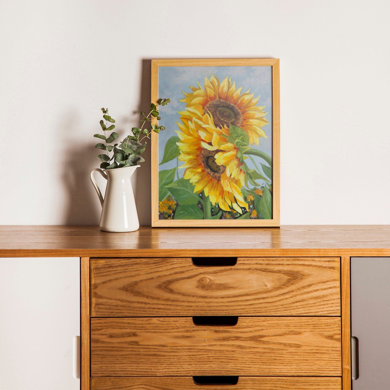 Цветы Подсолнухи Натюрморт маслом на холсте — купить картину в Саратове