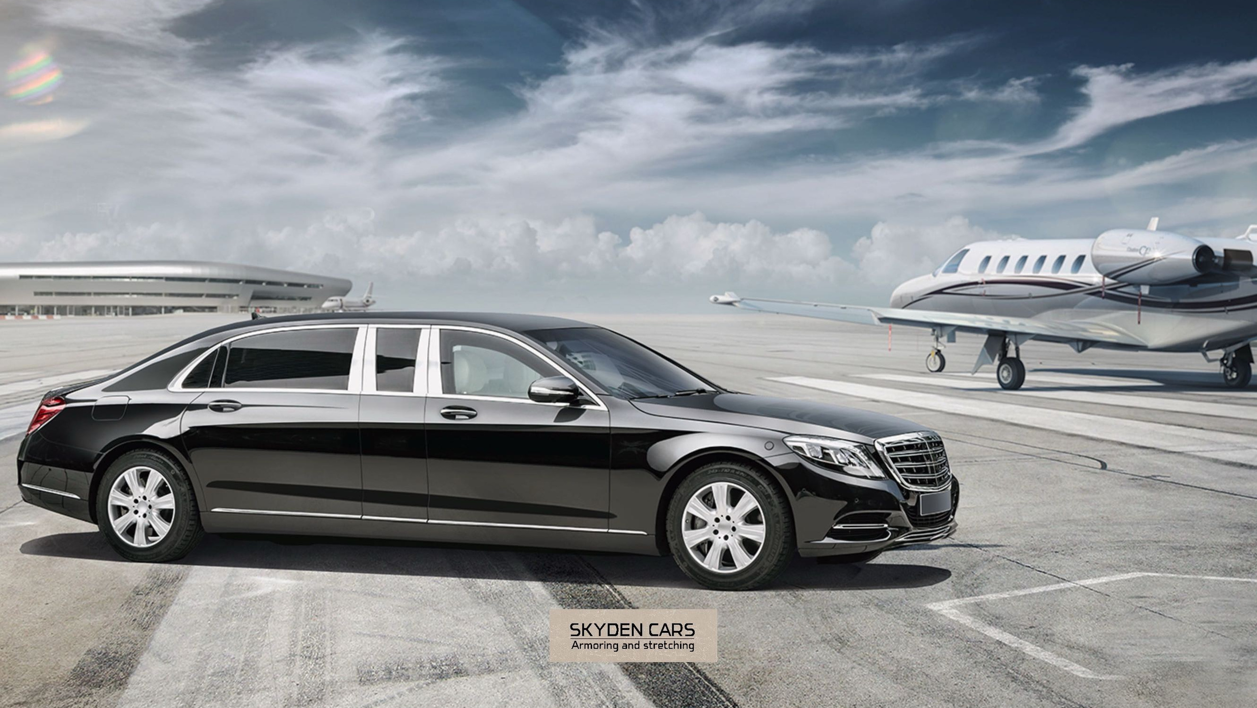 Stretched car. Skyden Cars