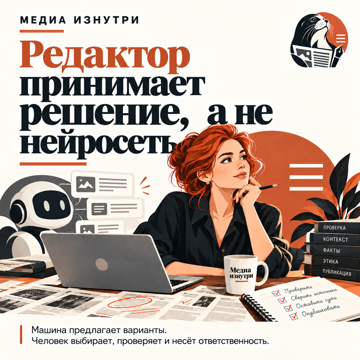 ИИ внутри редакции: где заканчивается помощник и начинается редактор. Наташа Скрипка