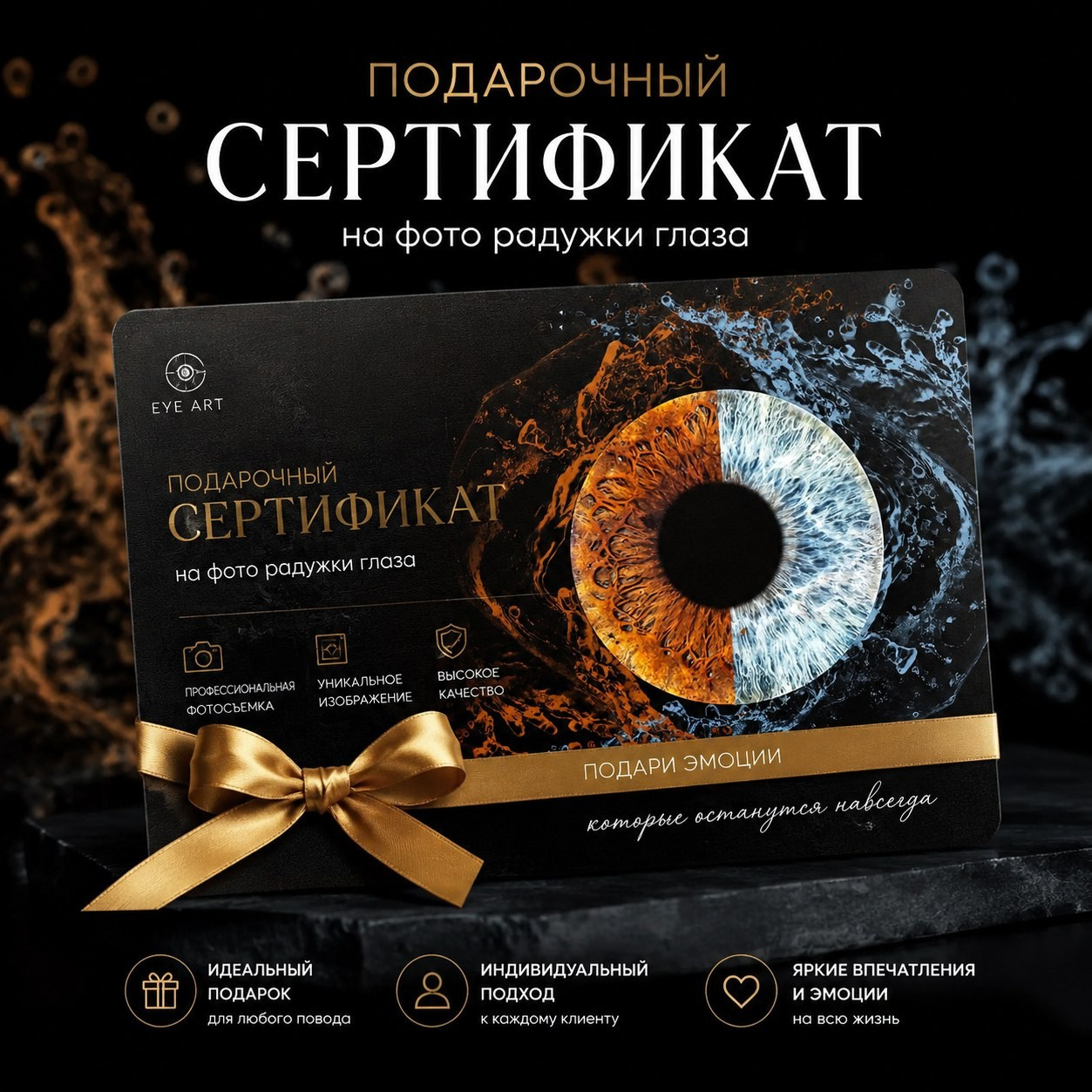 Подарочный сертификат на фото радужки глаза