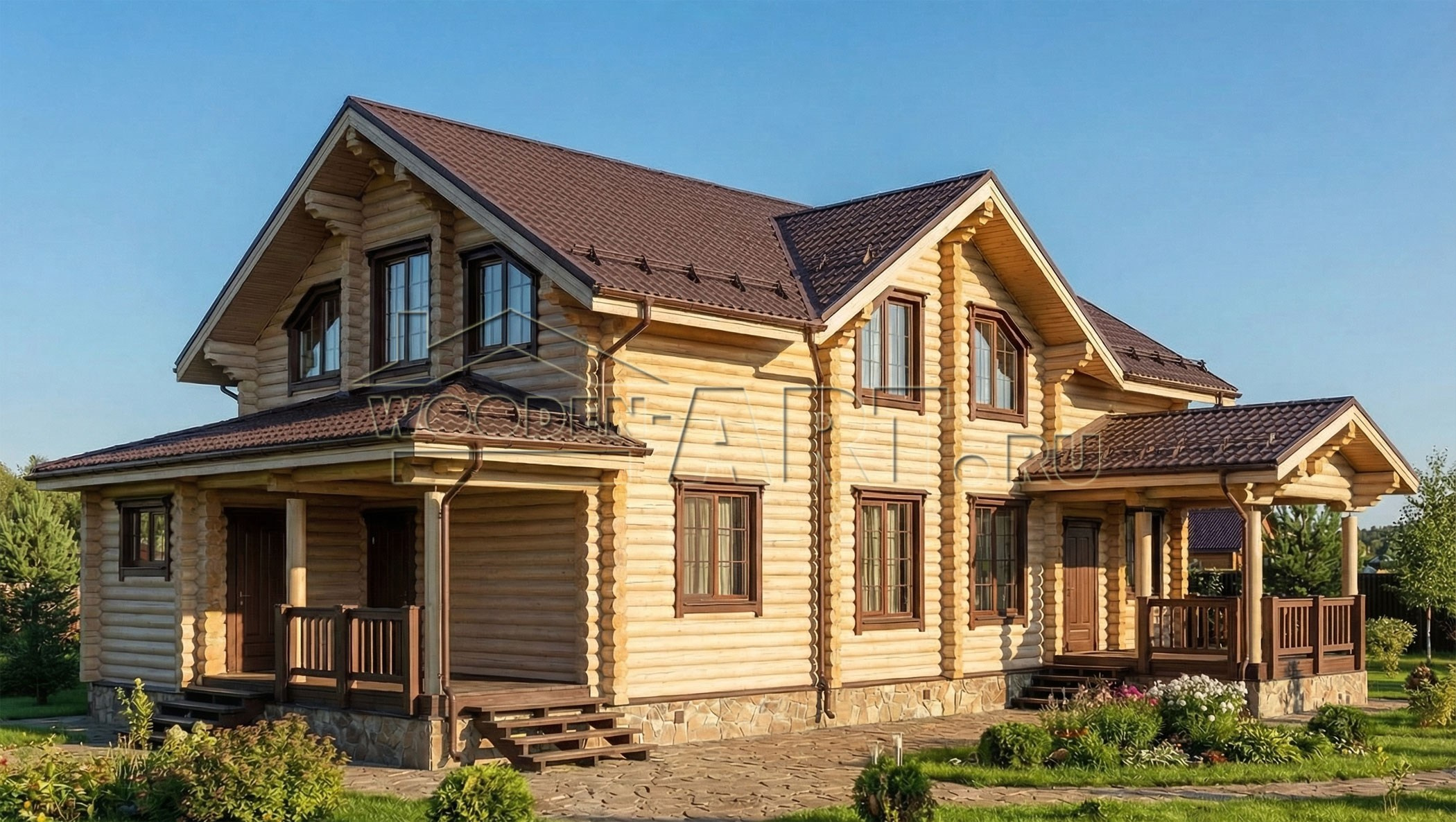 «Сергеевка» 364 кв. м. Проекты деревянных домов. Архитектор Ольга Мальцева