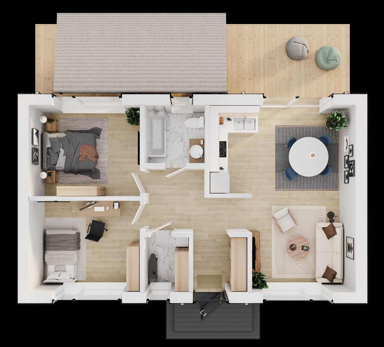 Планировка: домокомплект "КомбиДом 105".