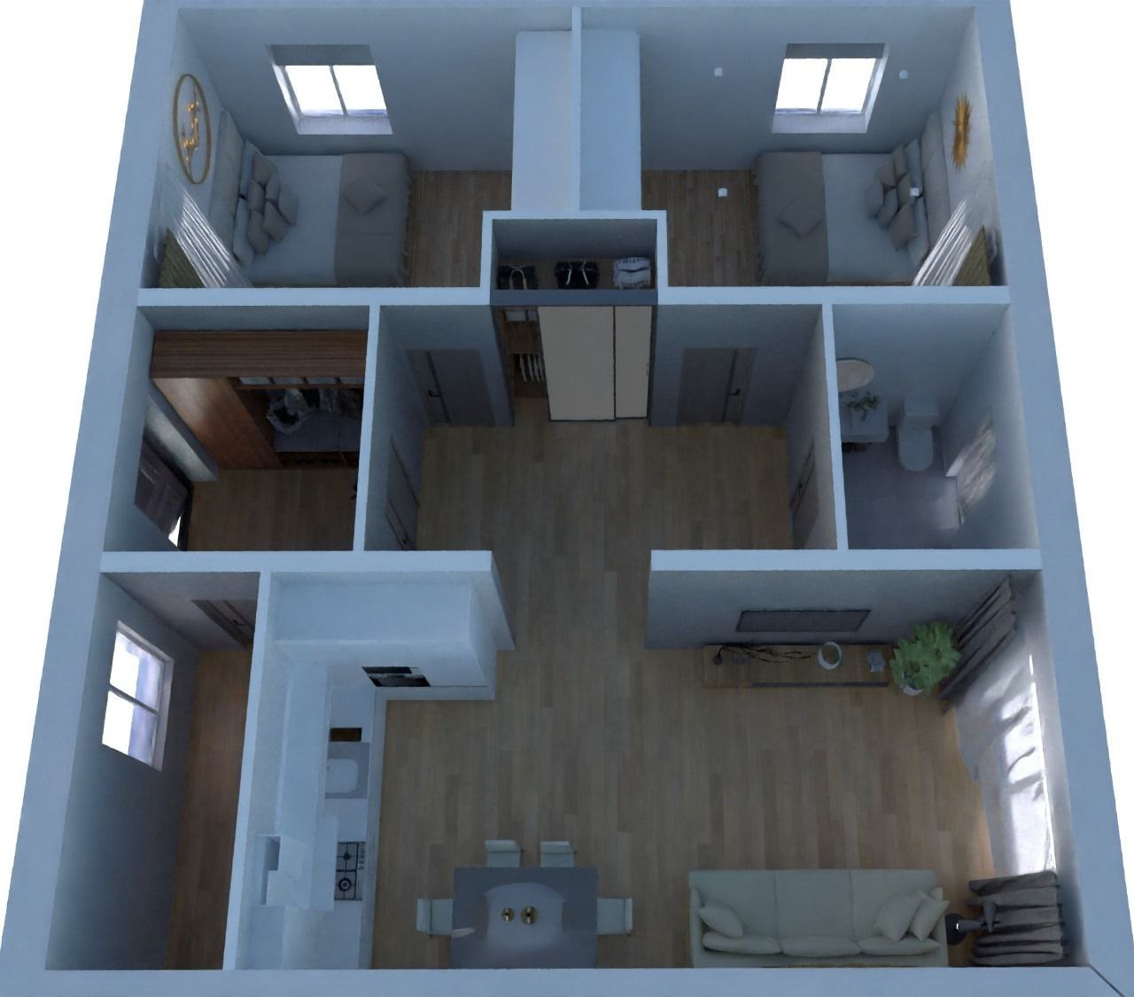 Планировка: домокомплект "КомбиДом 105".