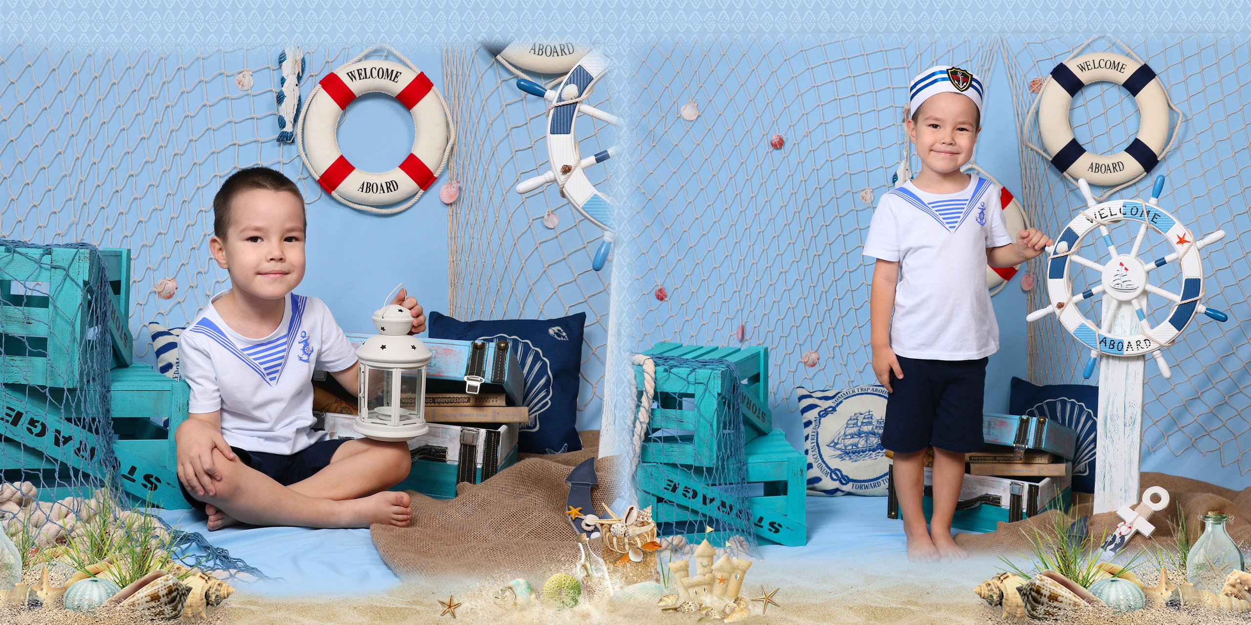 Фотосессия «Морячок». Детский фотограф в Алматы, виньетки, выпускной альбом Алматы
