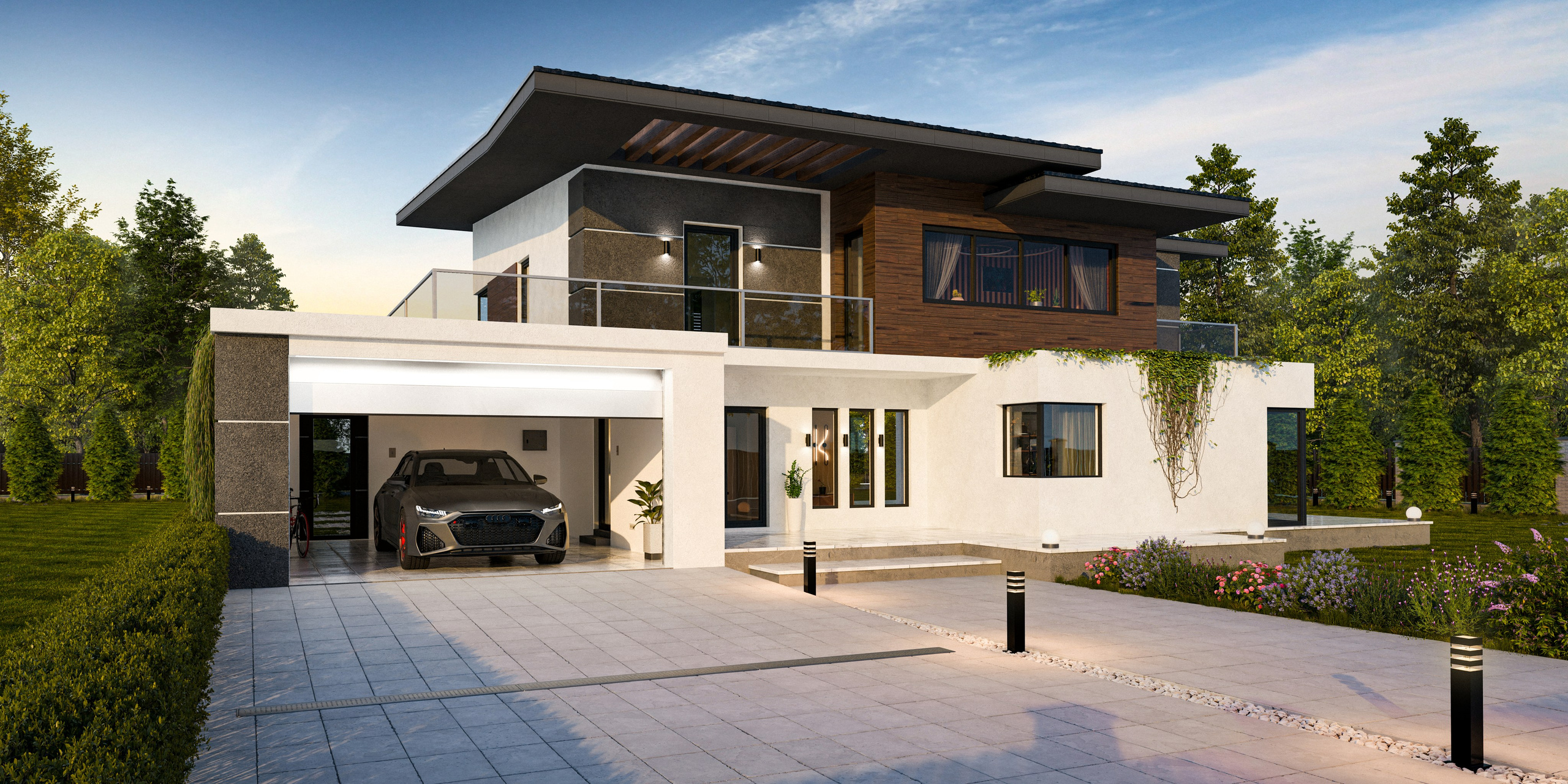 The village house. Архитектурная визуализация