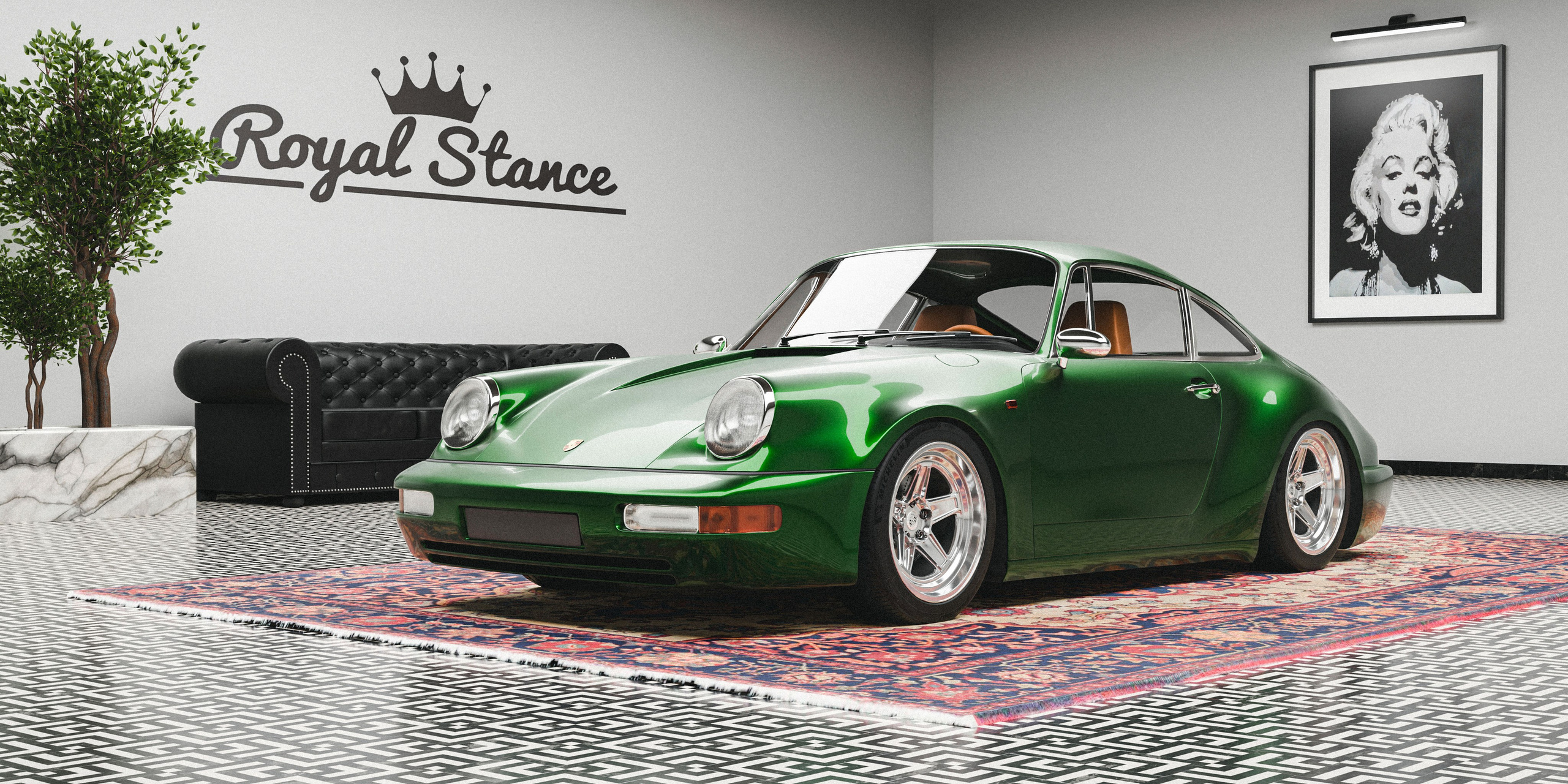 Porsche964. Архитектурная визуализация