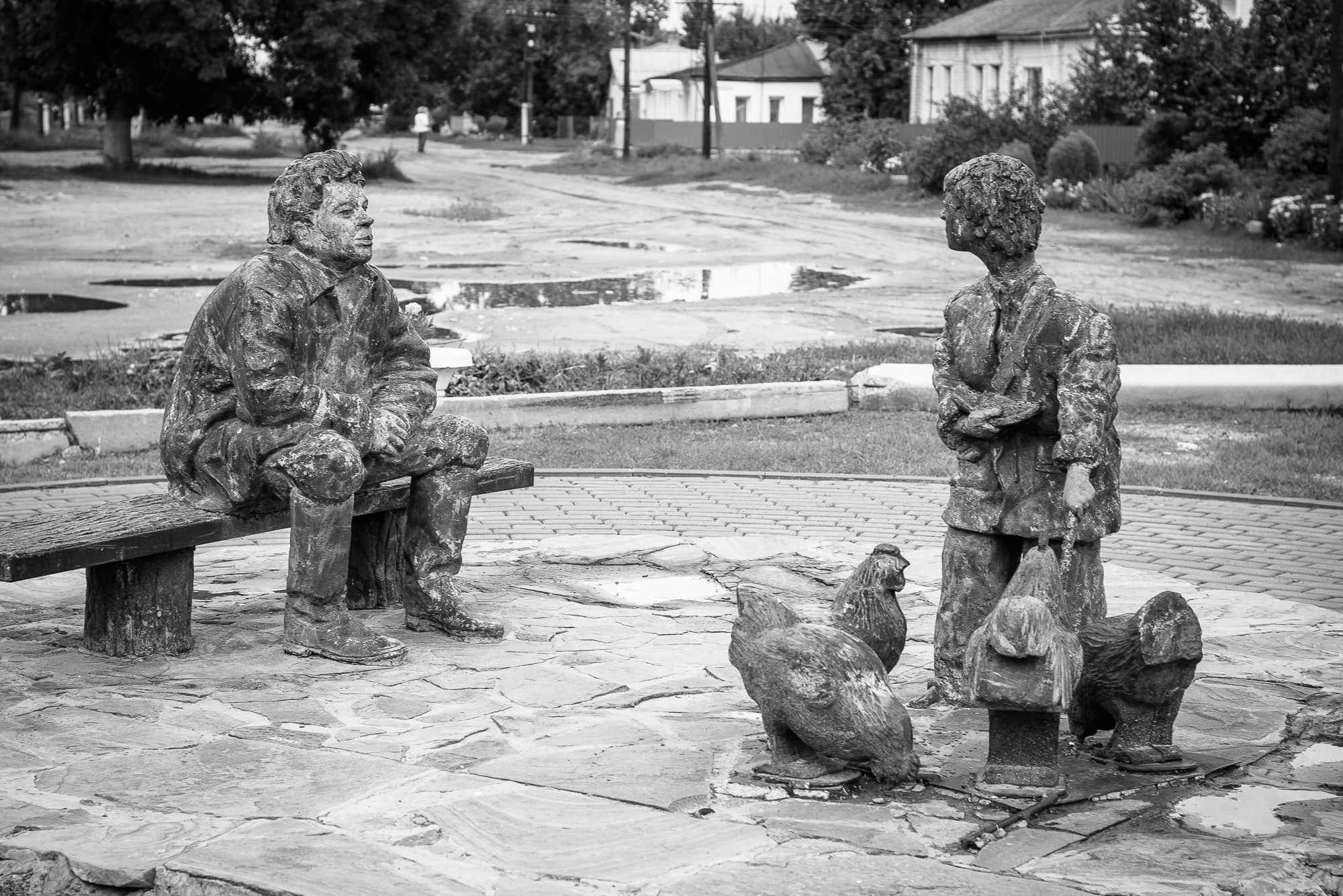 Памятник в Урюпинске, посвященный повести Михаила Шолохова "Судьба человека"