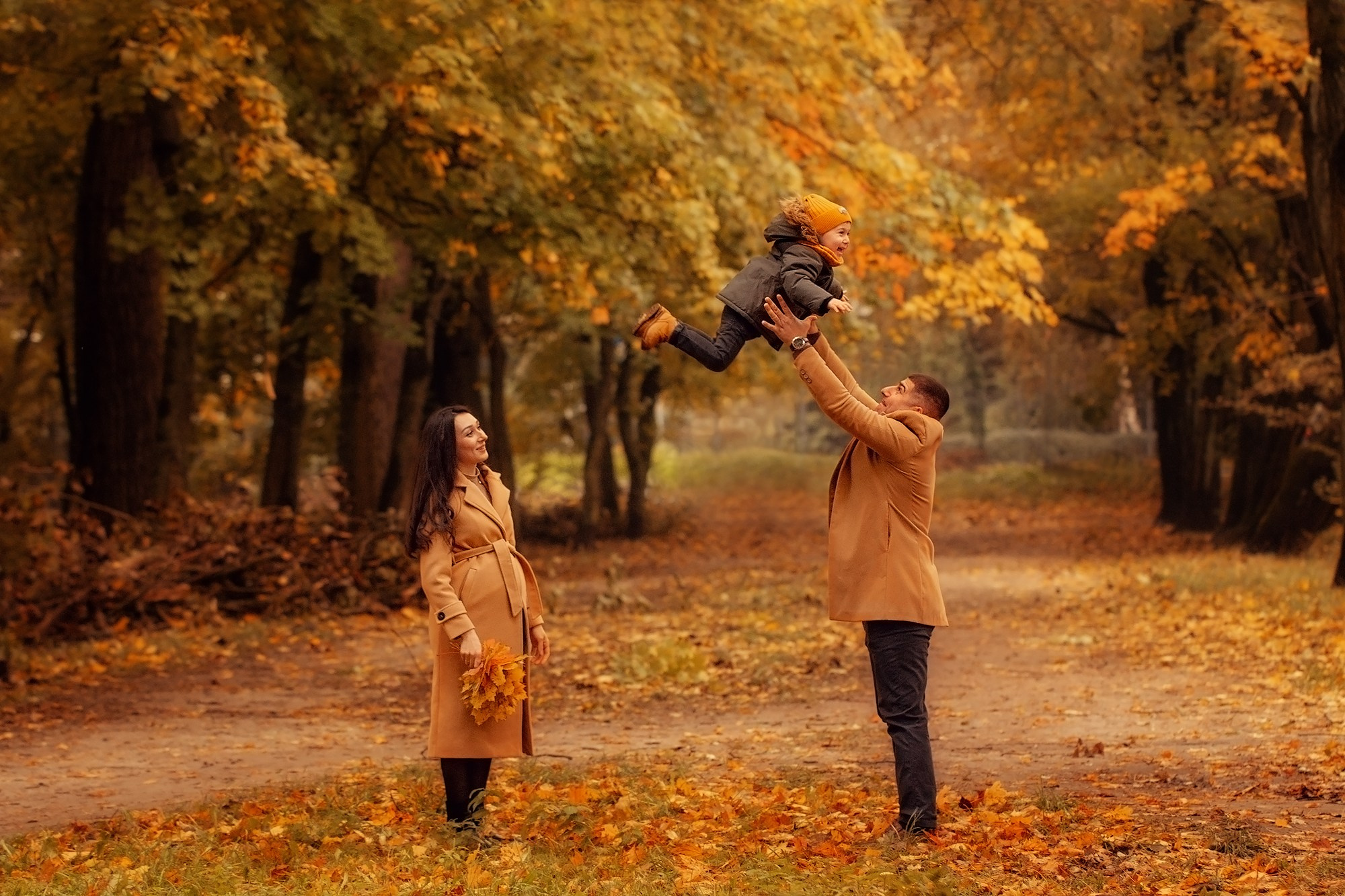 Прогулка по осеннему парку. Семейный фотограф в Калининграде Надежда Гриднева
