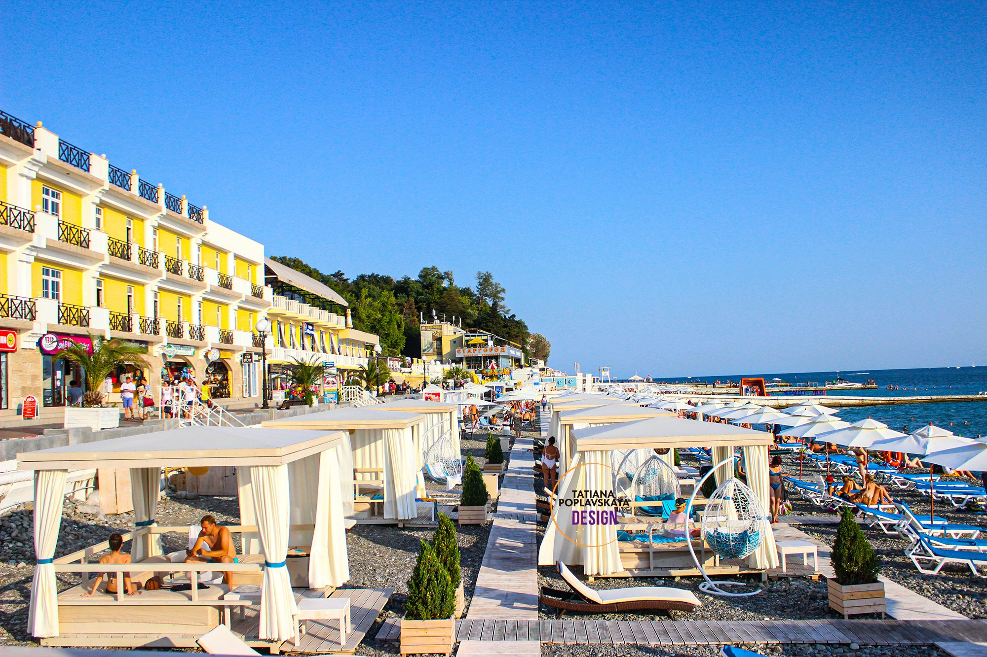 Благоустройство центрального пляжа «Приморский» Сочи. Интерьерный дизайнер в Сочи Поплавская Татьяна. Проектирование интерьеров и организация процесса ремонта