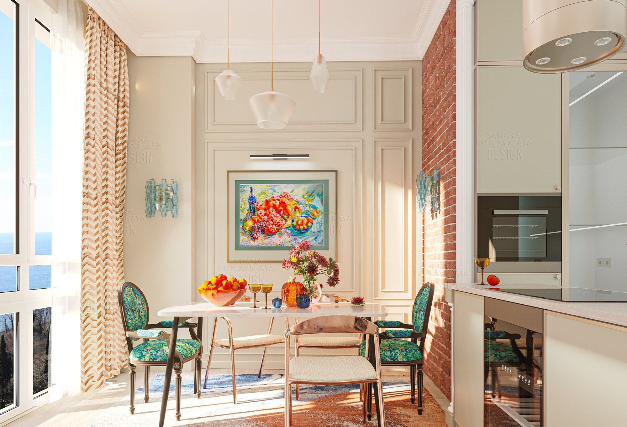 Дизайн квартиры Сочи в стиле современной классики. Интерьерный дизайнер в Сочи Поплавская Татьяна. Проектирование интерьеров и организация процесса ремонта