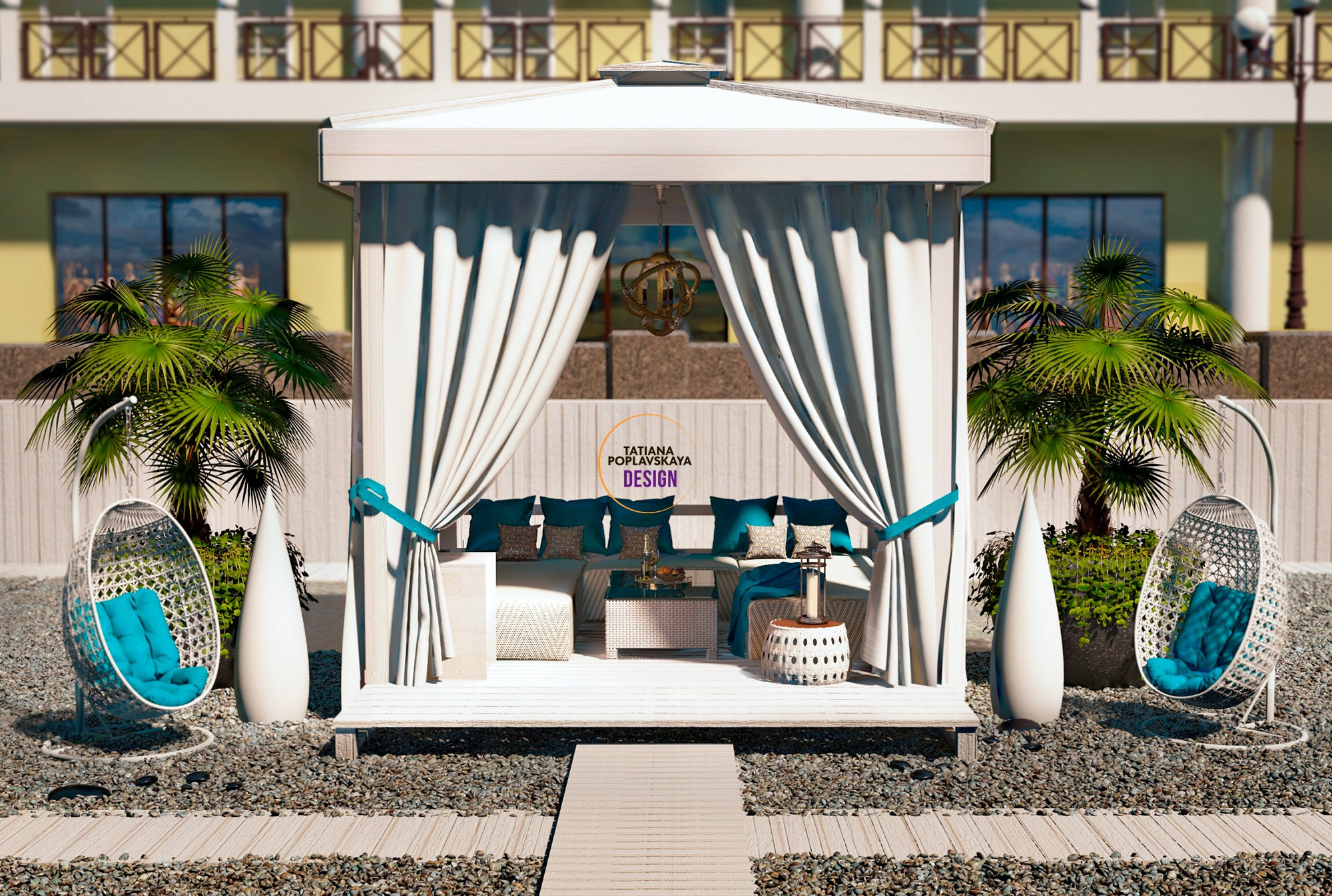 Благоустройство центрального пляжа «Приморский» Сочи. Интерьерный дизайнер в Сочи Поплавская Татьяна. Проектирование интерьеров и организация процесса ремонта