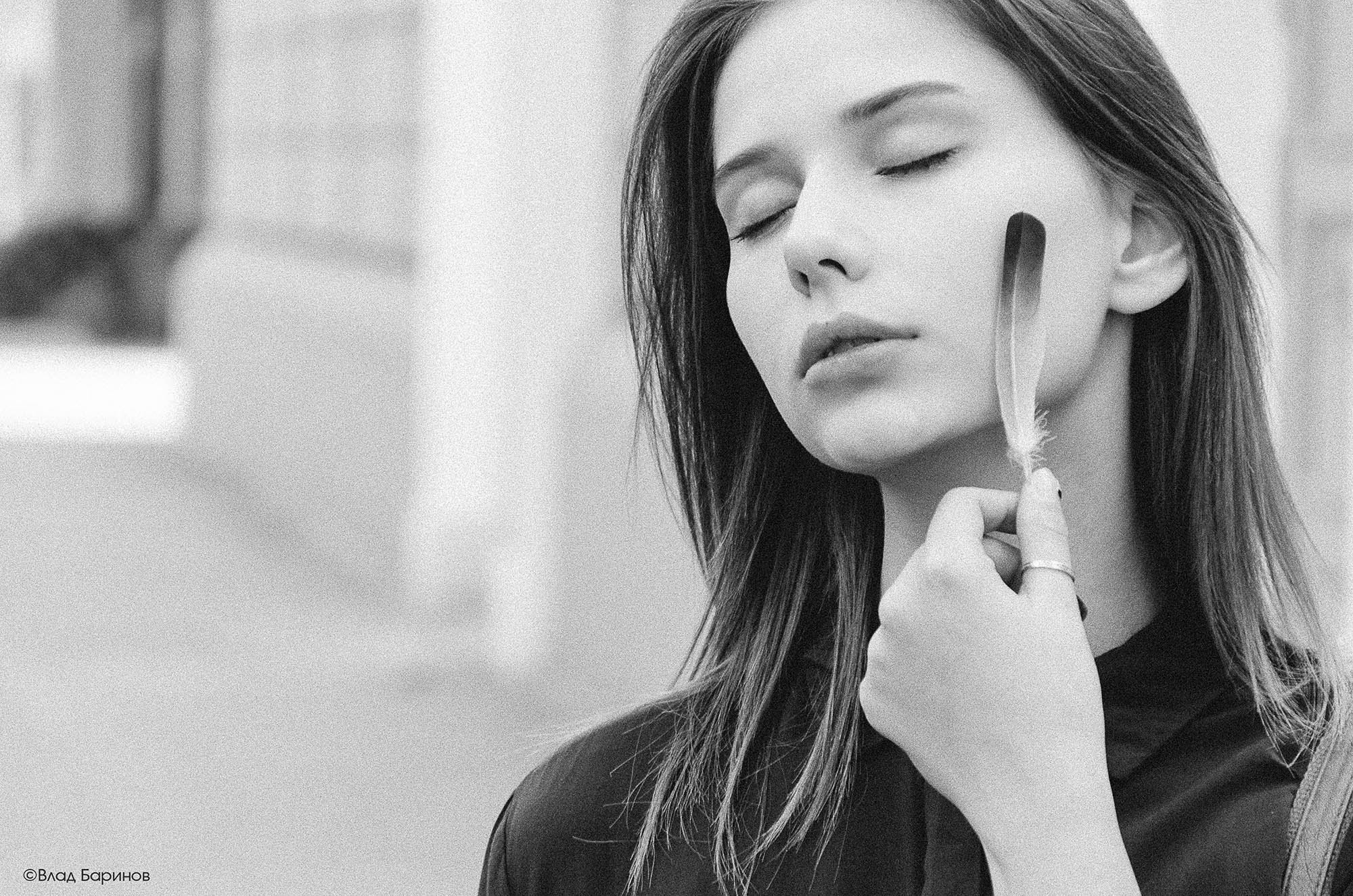 Фотосессия с пером