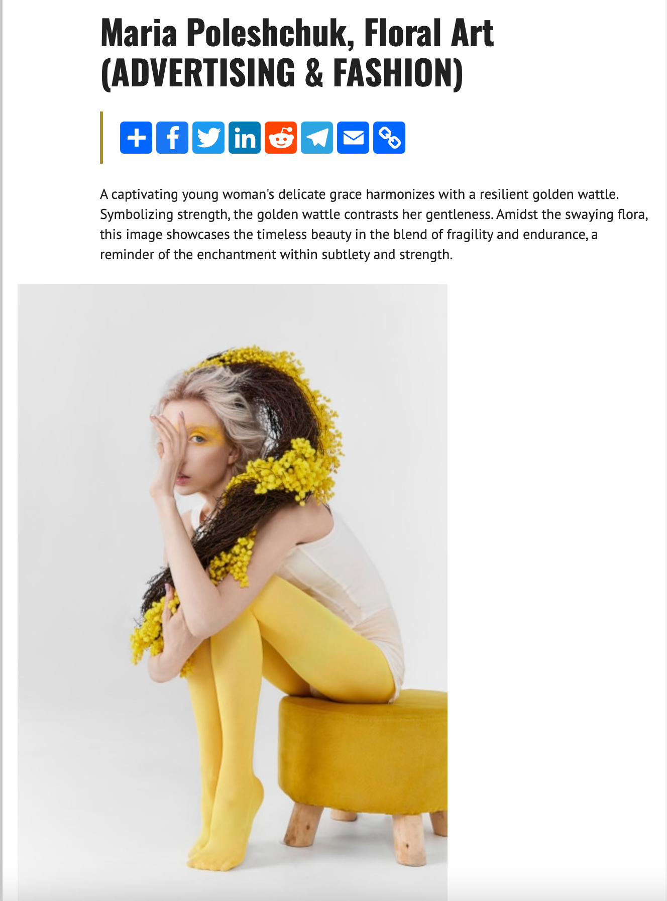 Top 30 Award in Australasia’s Top Emerging Photographers 2023. Maria Poleshchuk, commercial photographer in Sydney