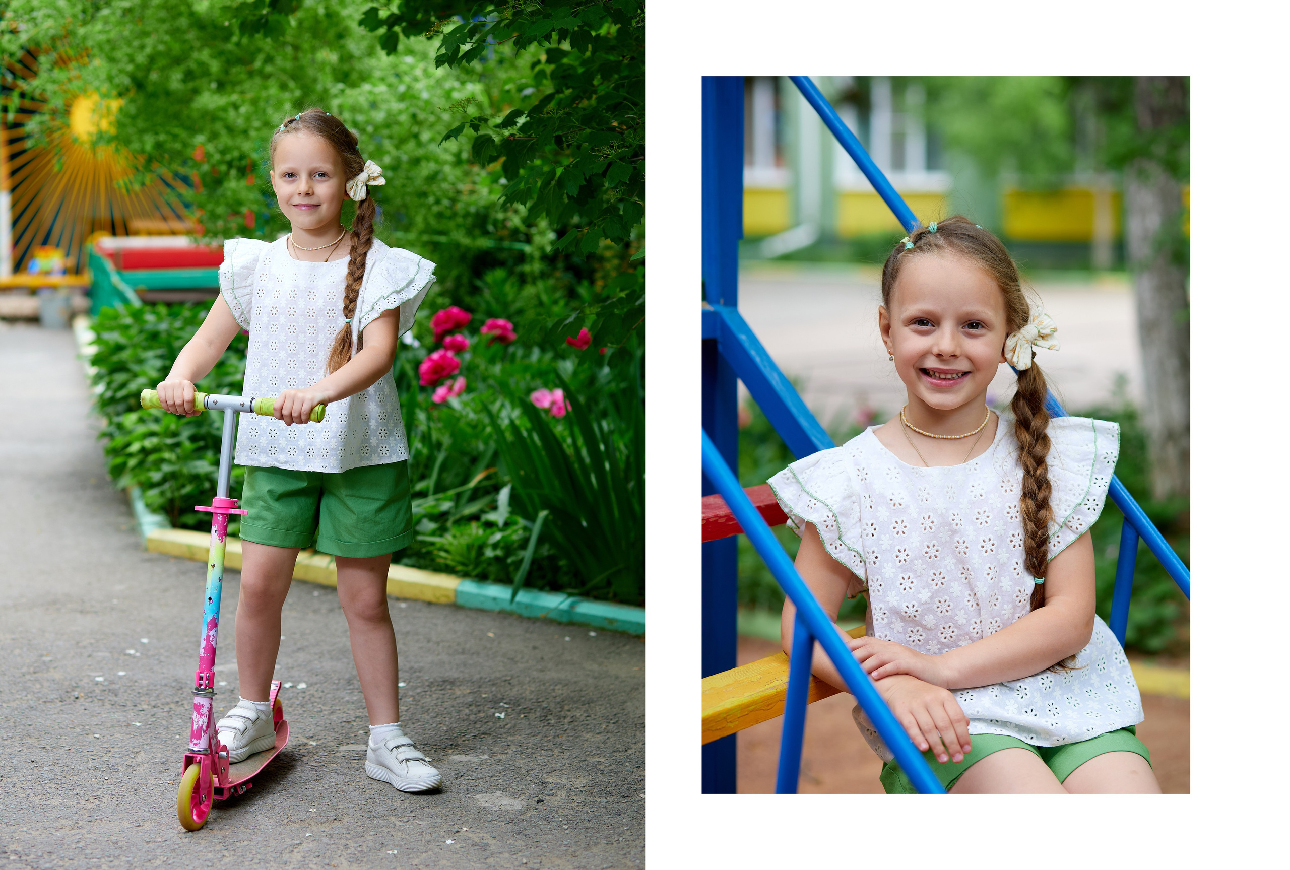 персональный разворот большие портреты выпускника детского сада фотосессия на улице