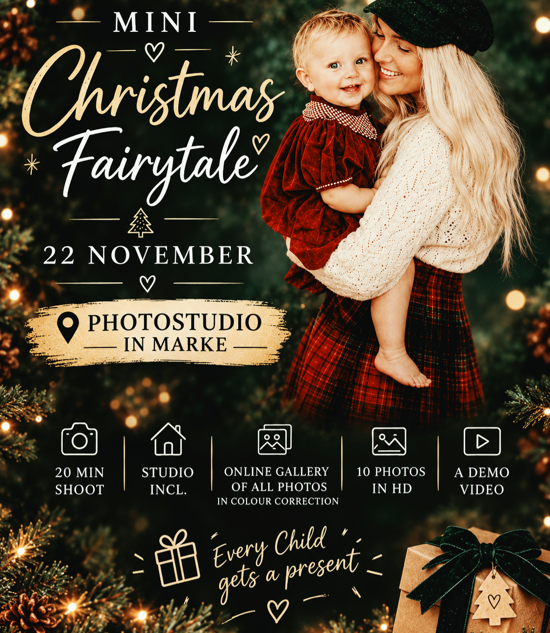 Christmas shoot. Family, Children and Business photographer in Belgium