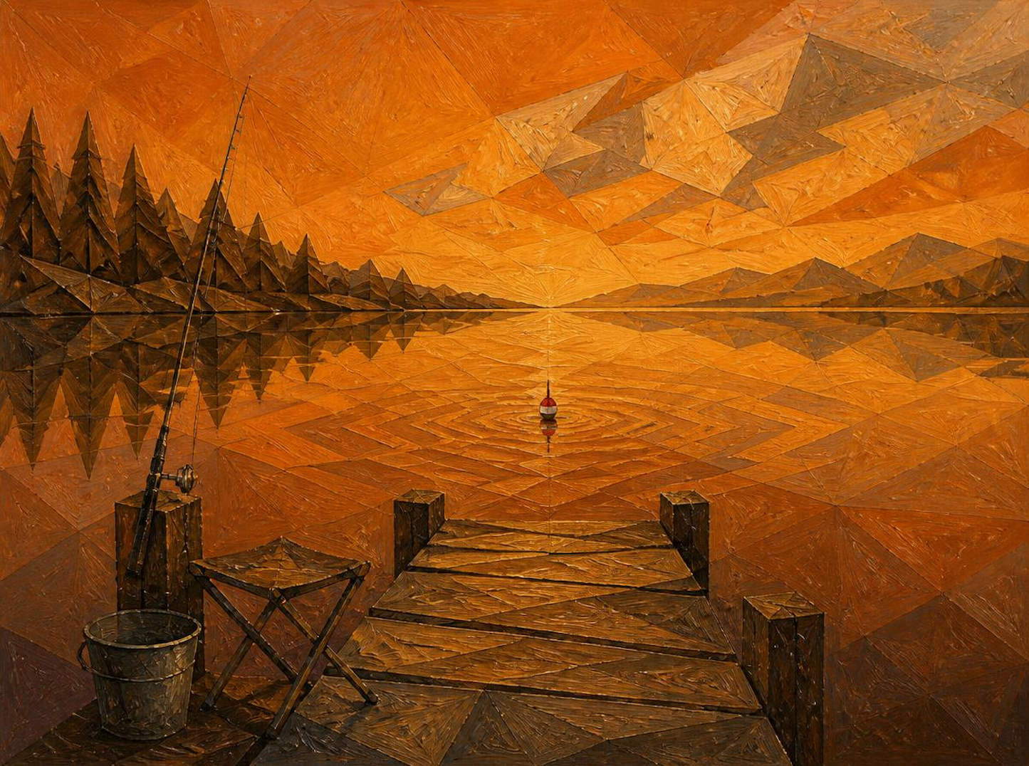 Рыбалка. Эскиз NeoHand Art. Своя Мастерская