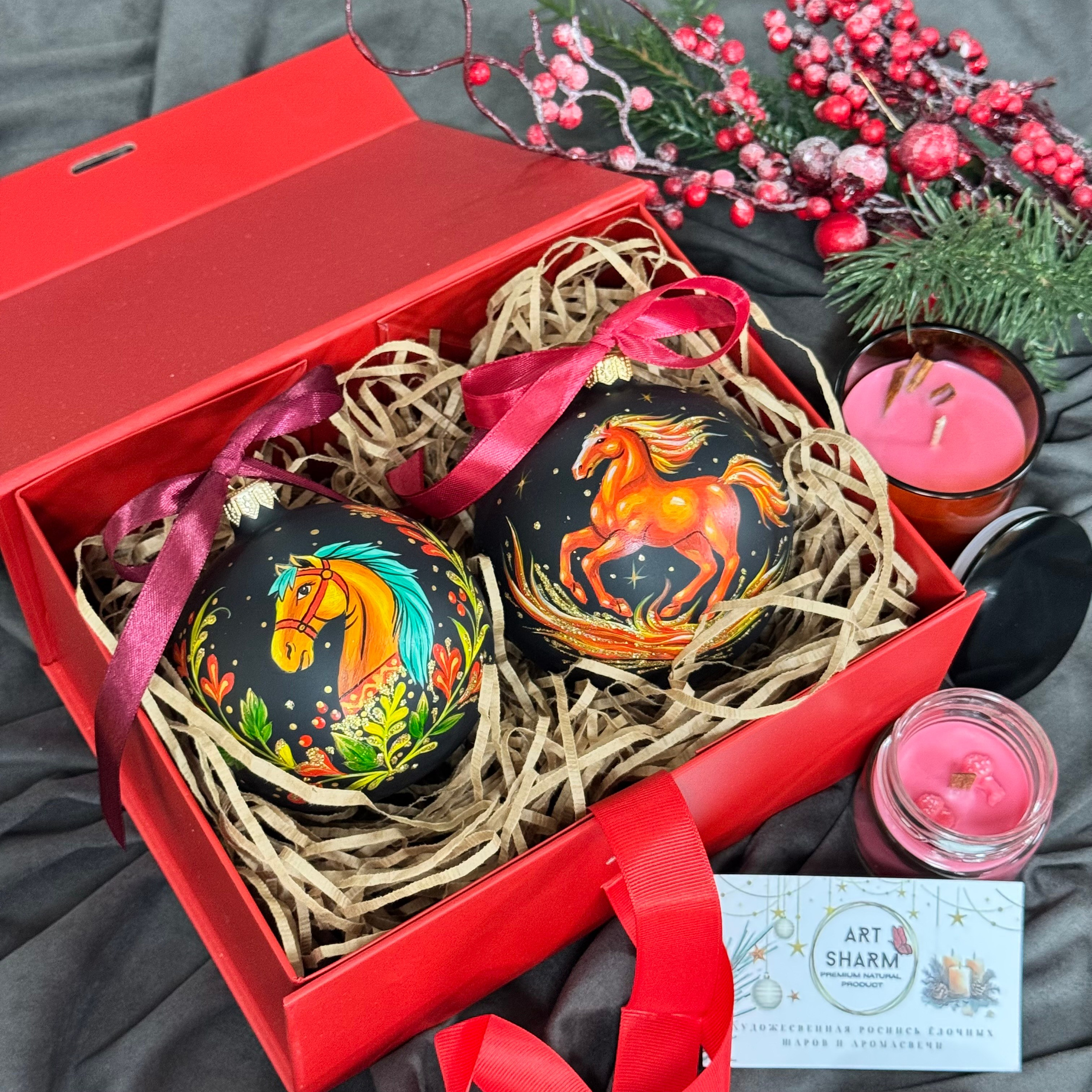 Аромасвечи и наборы. Художественная ручная роспись елочных шаров, корпоративные подарки и восковые аромасвечи