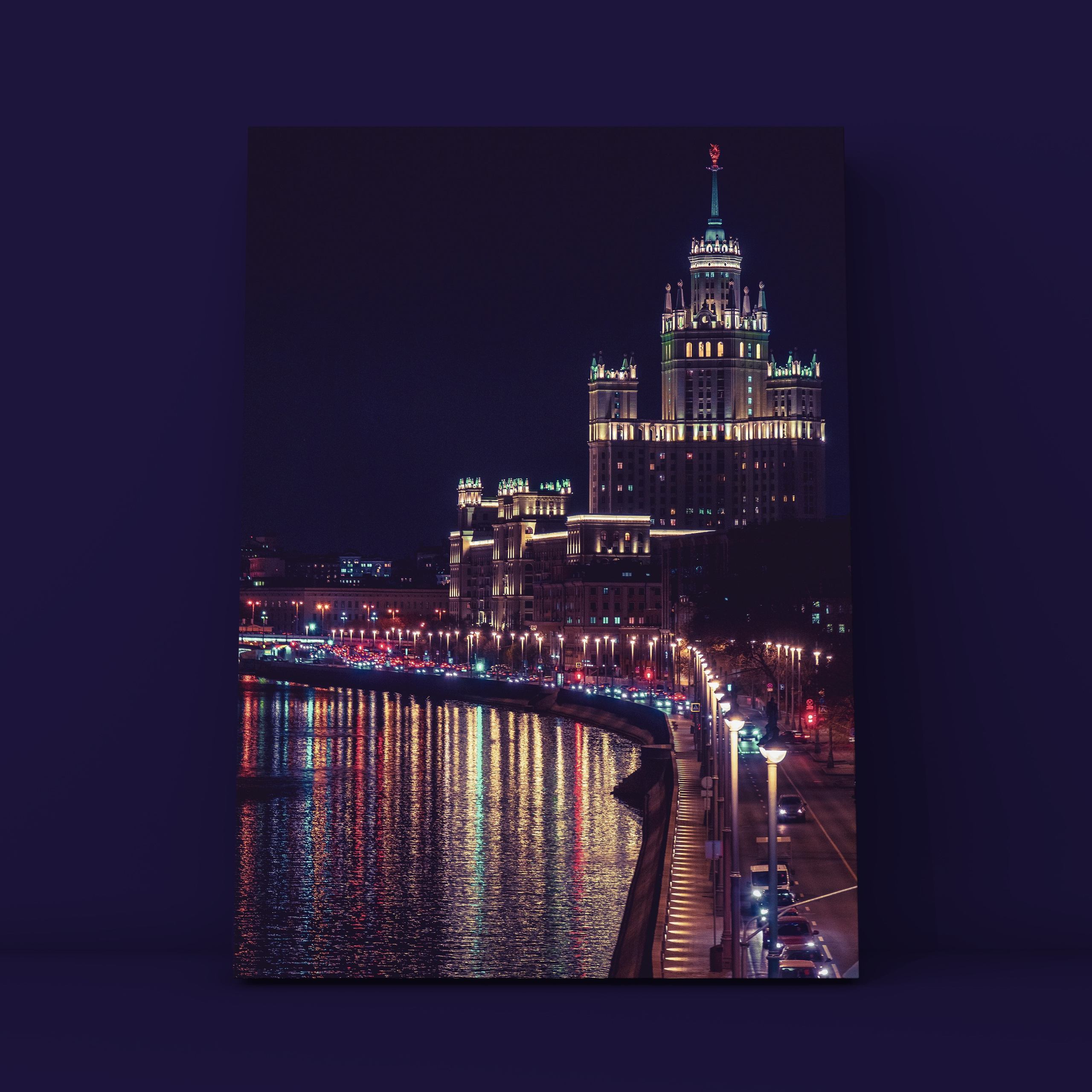 Высотка на котельнической набережной вечером. Фотограф в Москве Сергей Коршунов