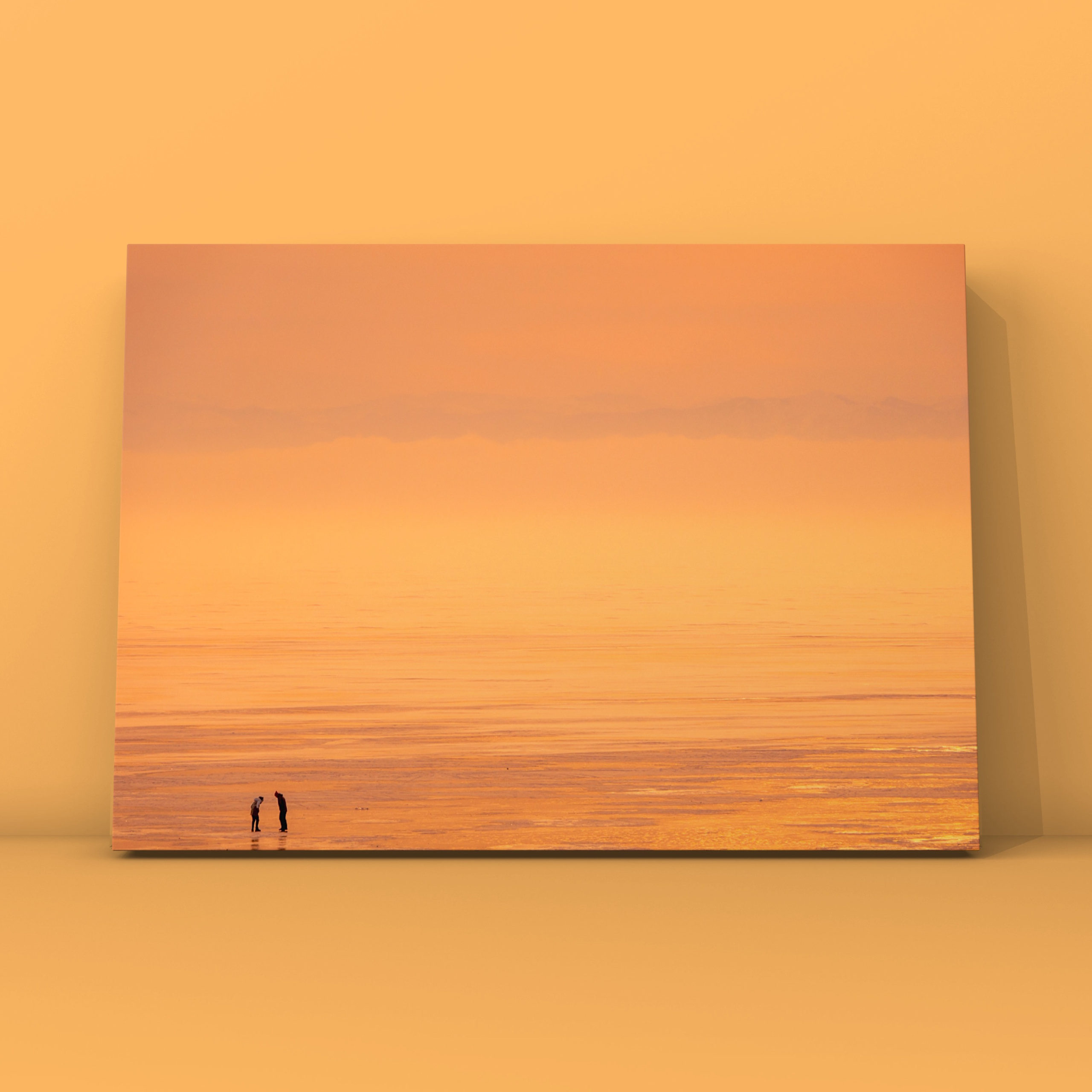 Папа с сыном на коньках закат Байкал. Фотограф в Москве Сергей Коршунов