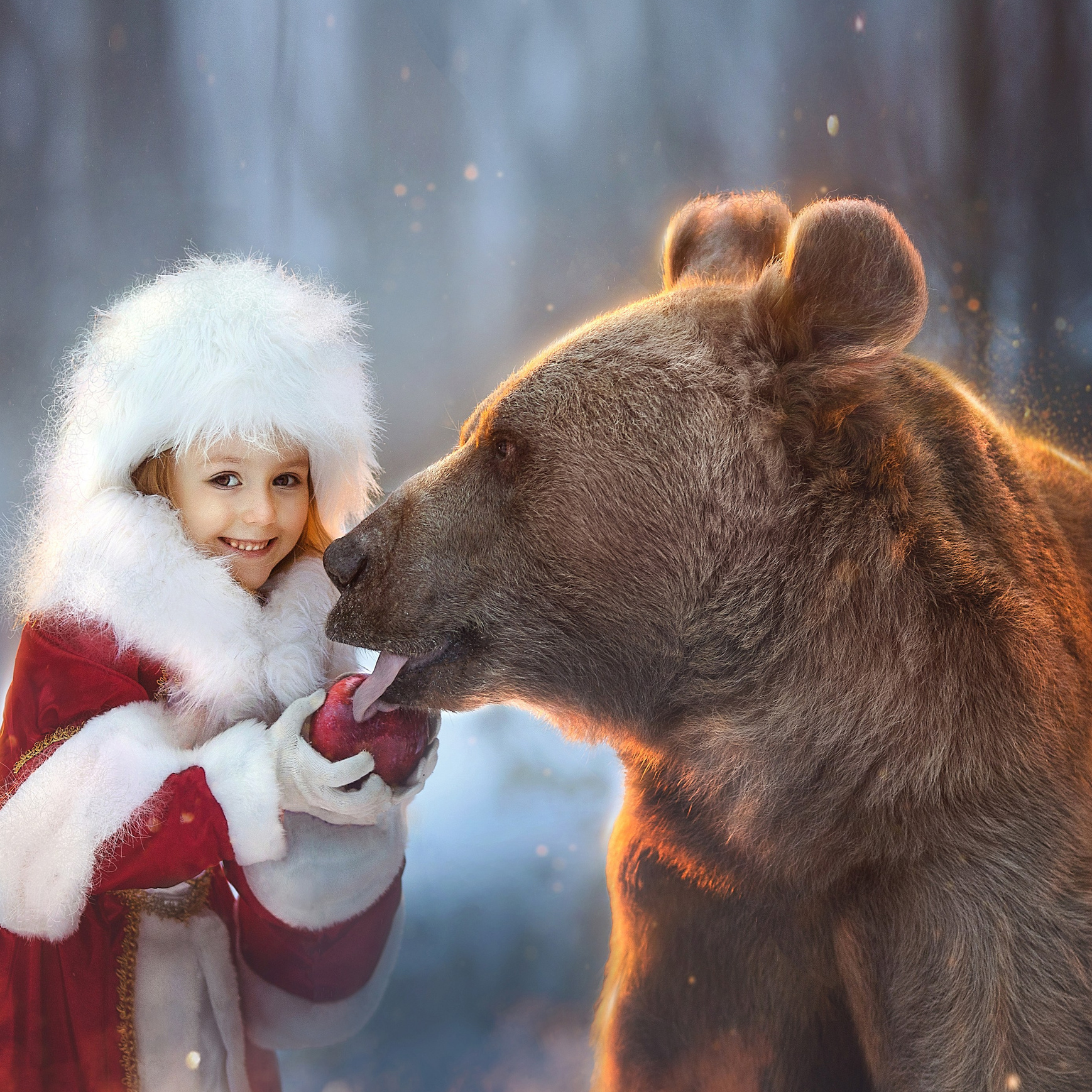 Фотосессия с медведем. Фотограф Лия Милк | Москва, Подмосковье