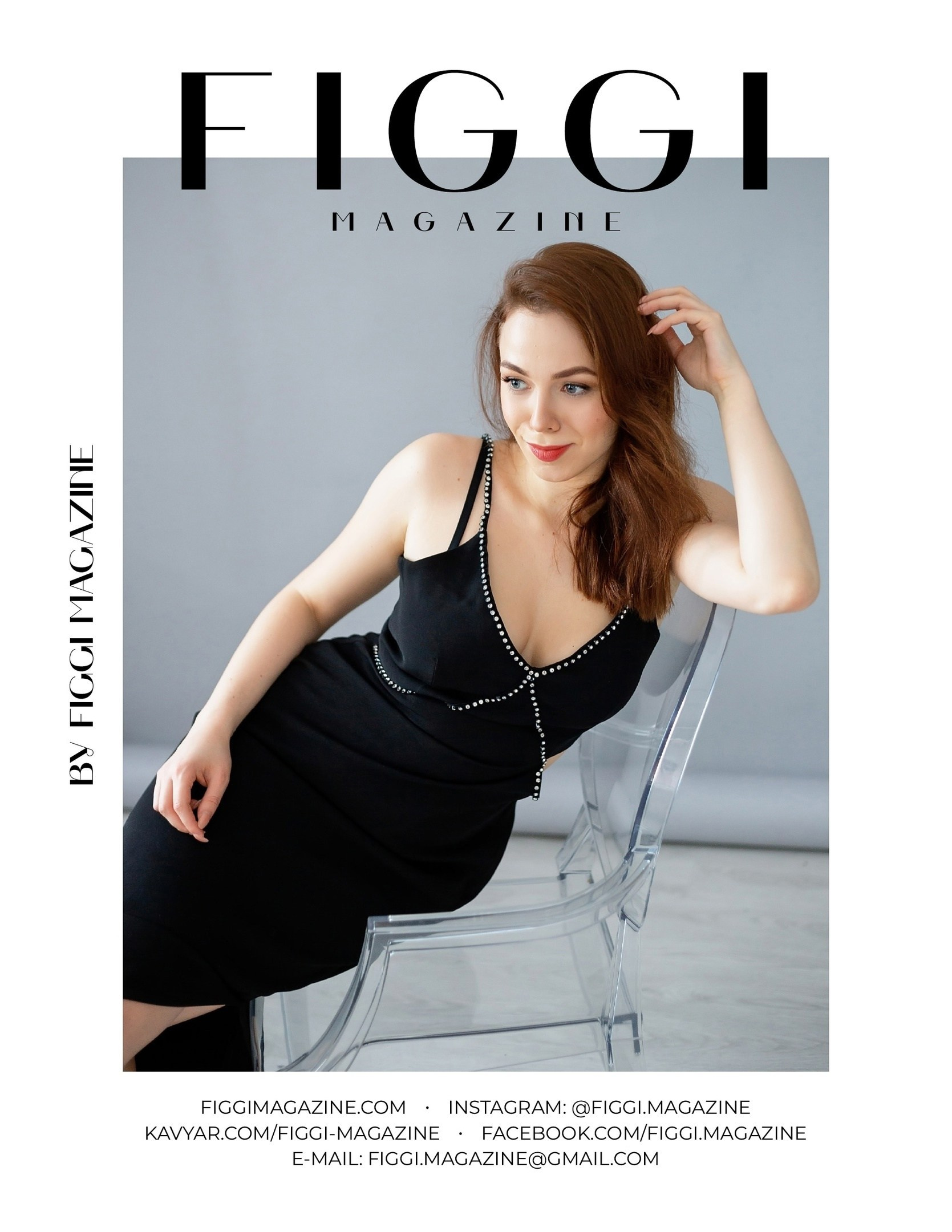Обложка FIGGI Magazine, женский портрет в студии в Петербурге, работы портретного фотографа