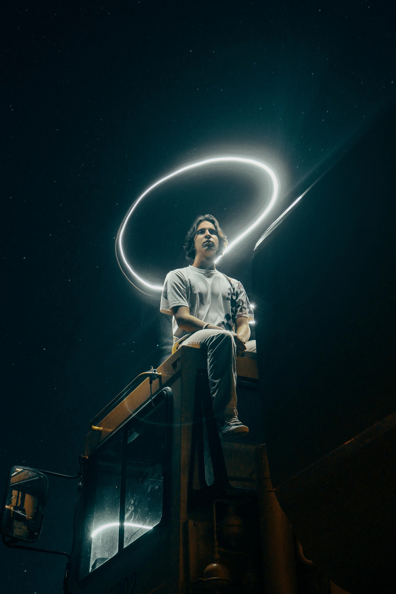 Creative Night Photography with Light Halo for Social Marketing Strategy