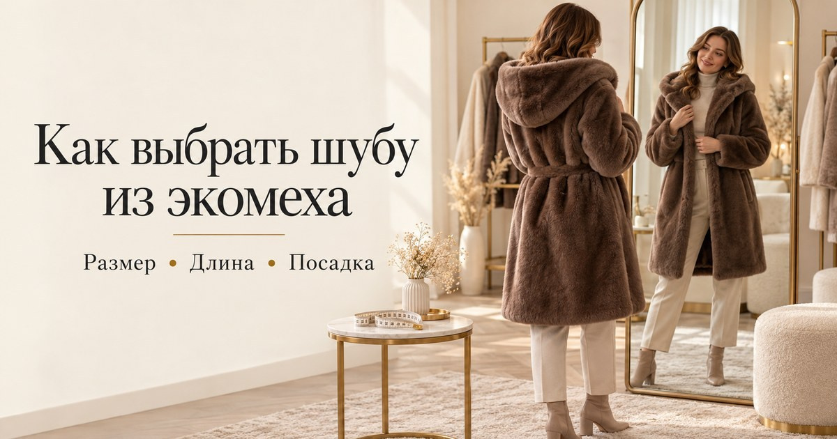 Как выбрать шубу из экомеха: размер и посадка | Roberto Balzini