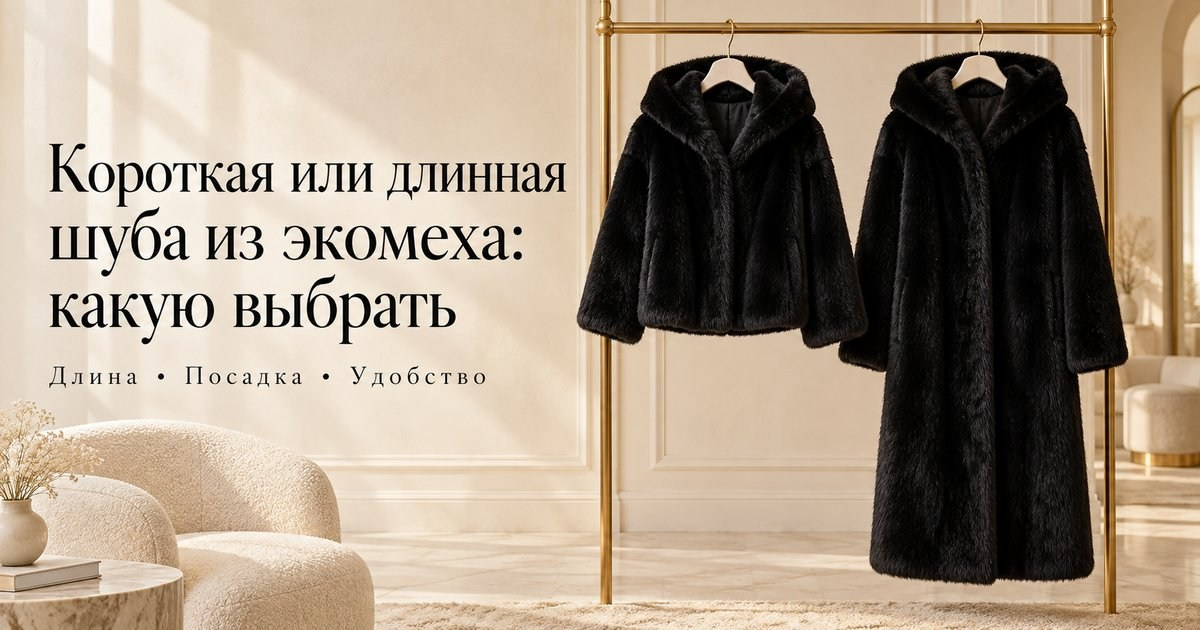 Короткая или длинная шуба из экомеха: какую выбрать
