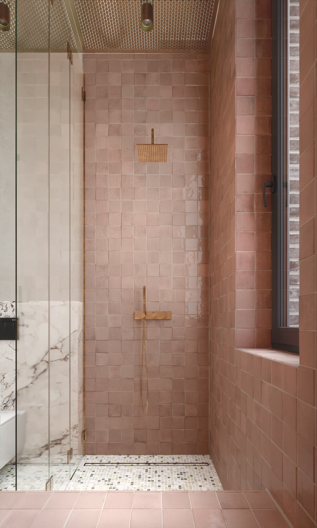 3D visualization of the bathroom for Sabina Valieva. 3D visualization for architects and designers