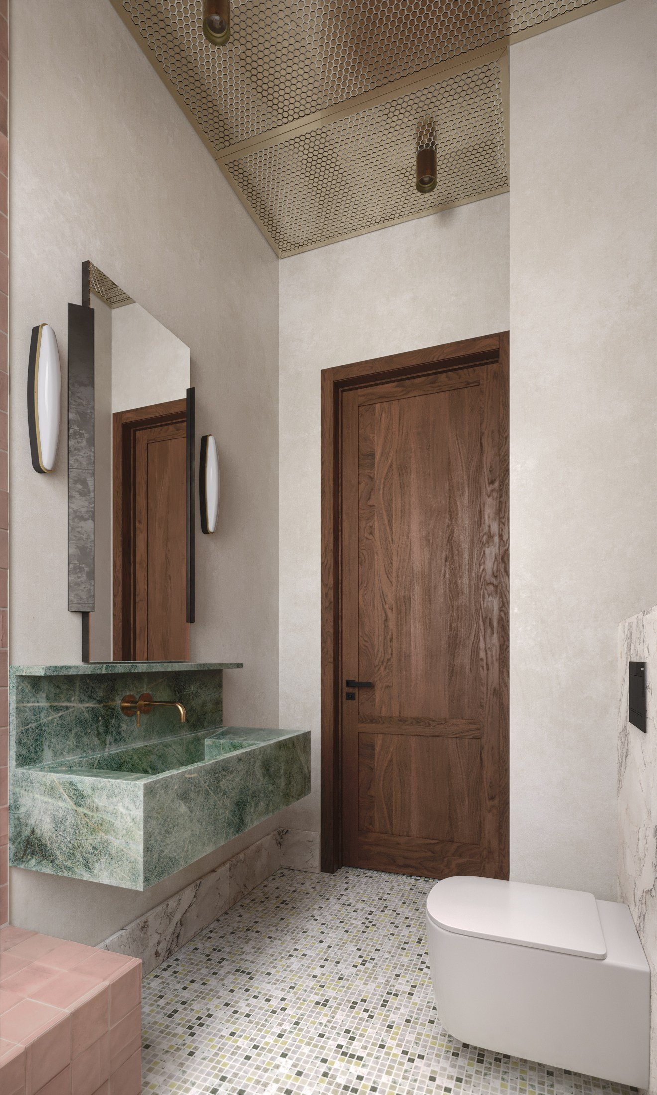 3D visualization of the bathroom for Sabina Valieva. 3D visualization for architects and designers