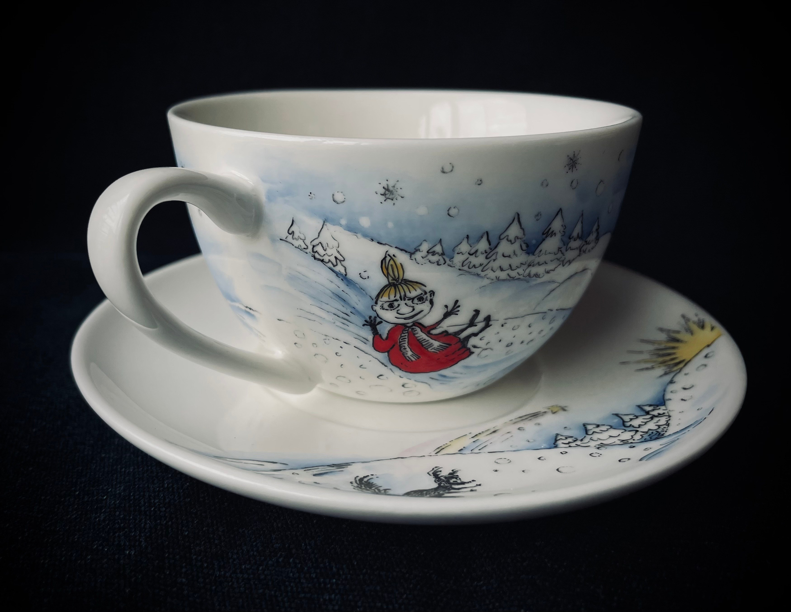 Детская посуда с Муми-троллями. Санкт-Петербург. Роспись фарфора на заказ в Санкт-Петербурге