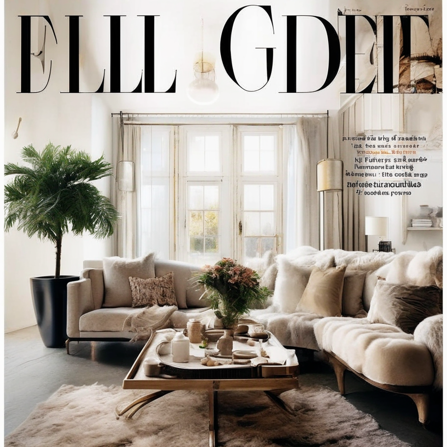 Визуализация обложки глянцевого интерьерного журнала