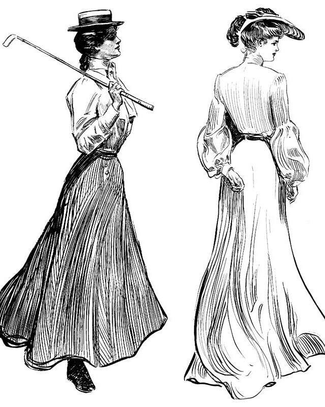 Рисунок "девушки Гибсона" в романтическом образе