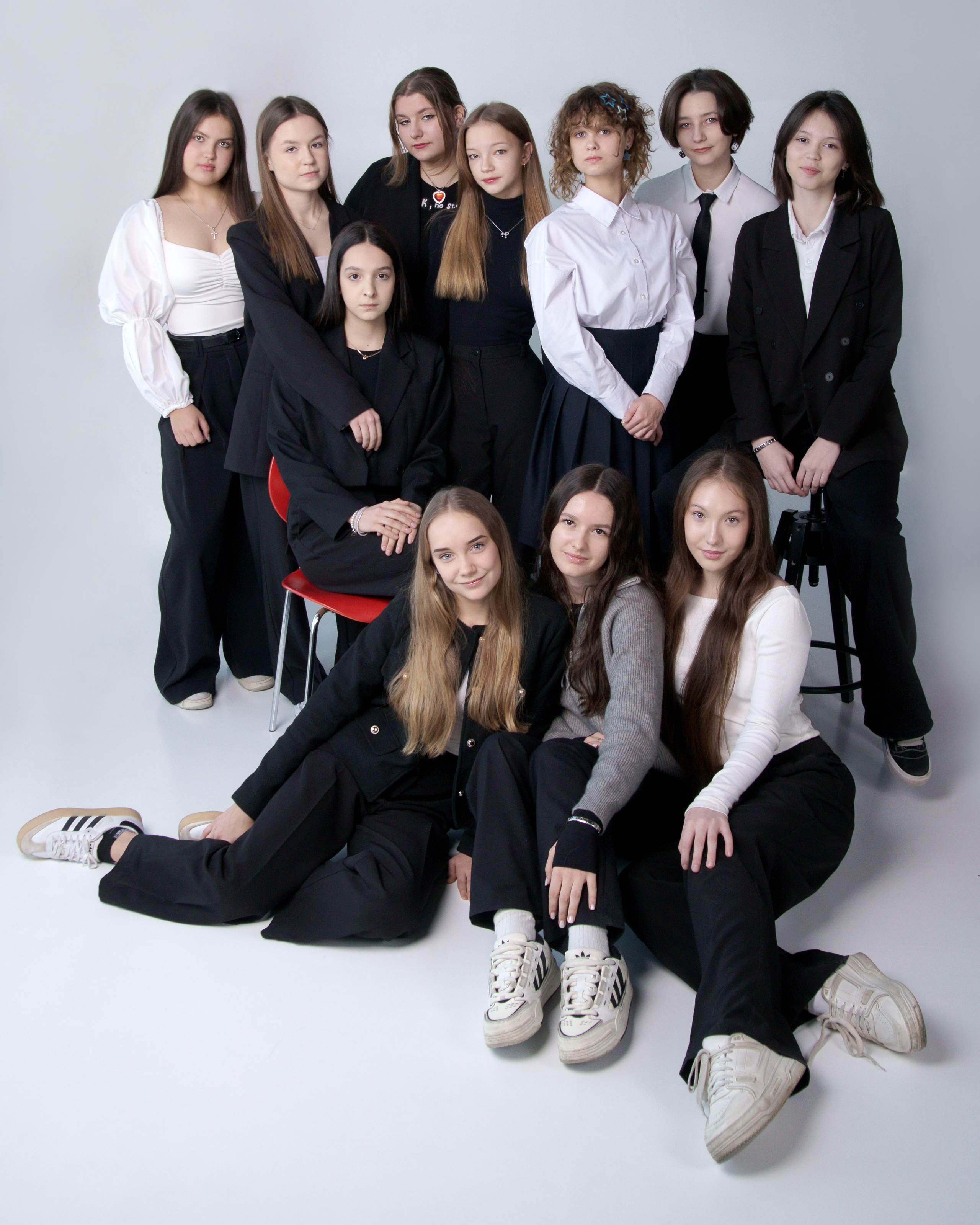 Выпускник старшей школы - студийная сьемка - все вместе