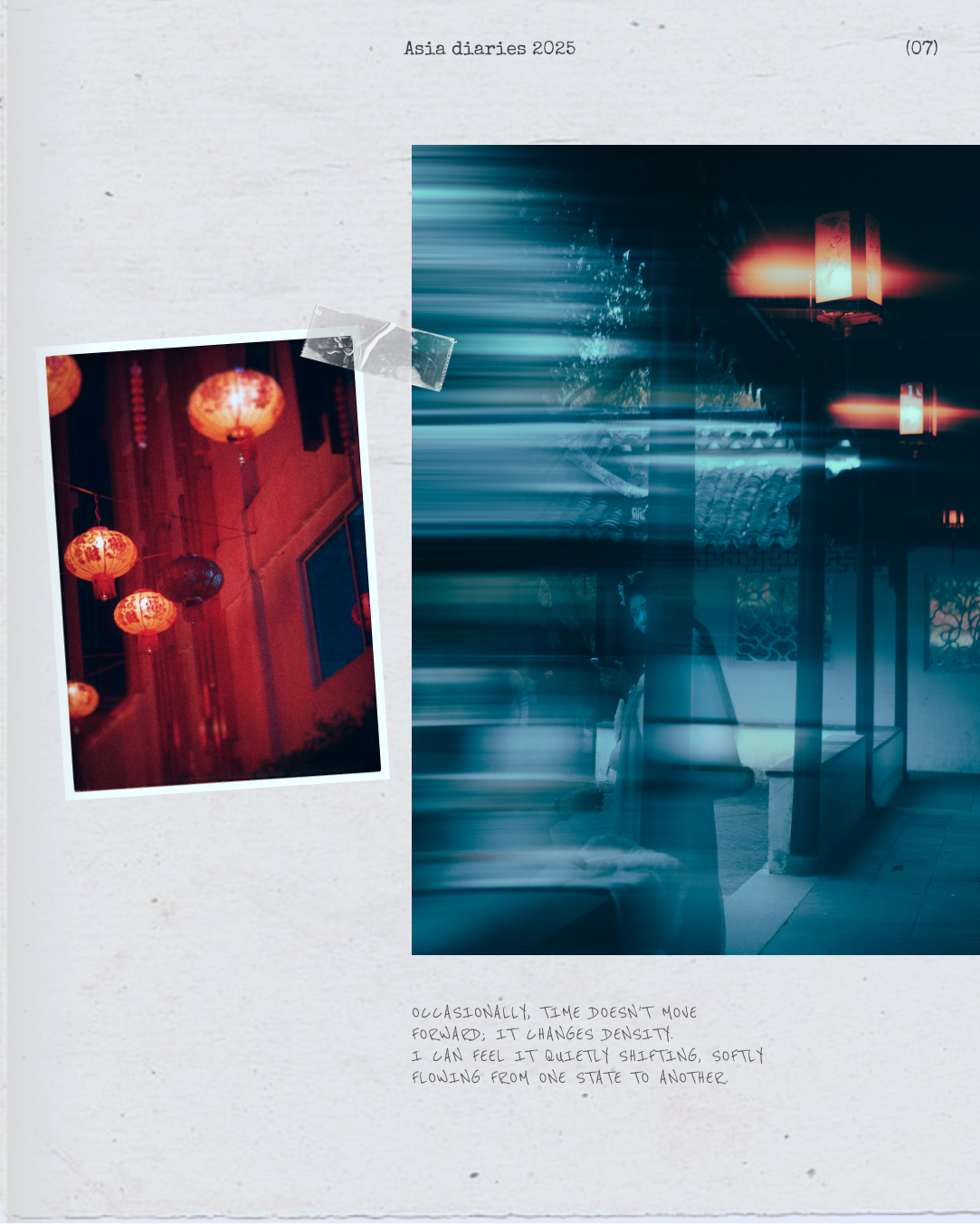 IN BETWEEN. ASIA DIARIES. JULIA EXISTO. Photographer & Visual Artist