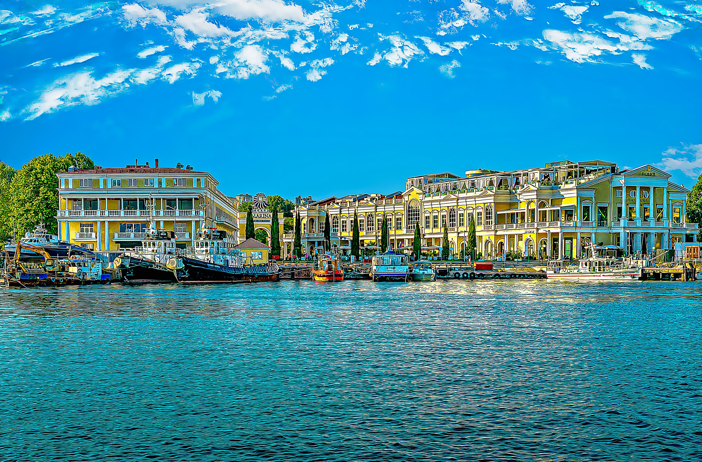 архитектура Сочи море порт яхта