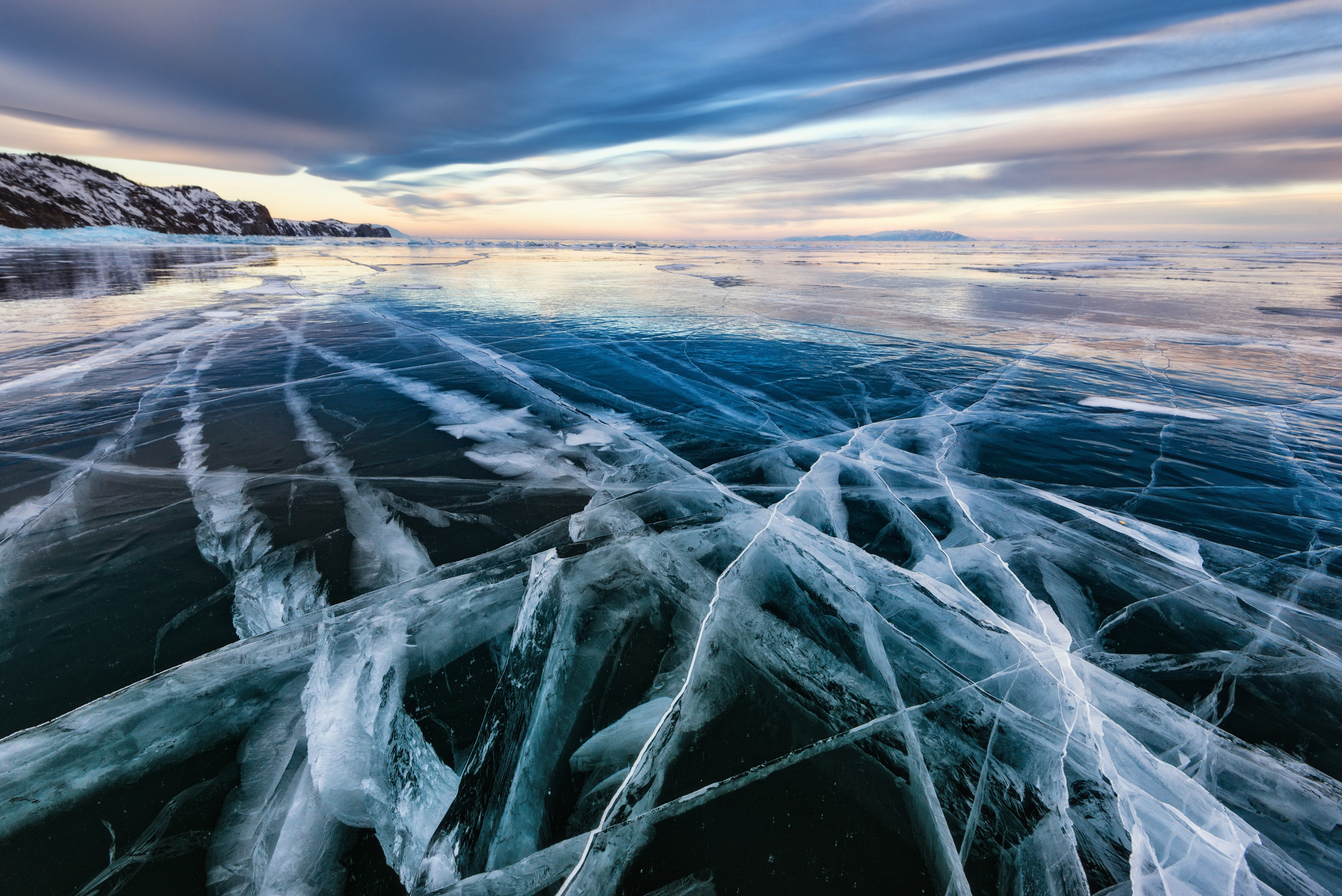 Lake Baikal. The largest skating rink on the planet