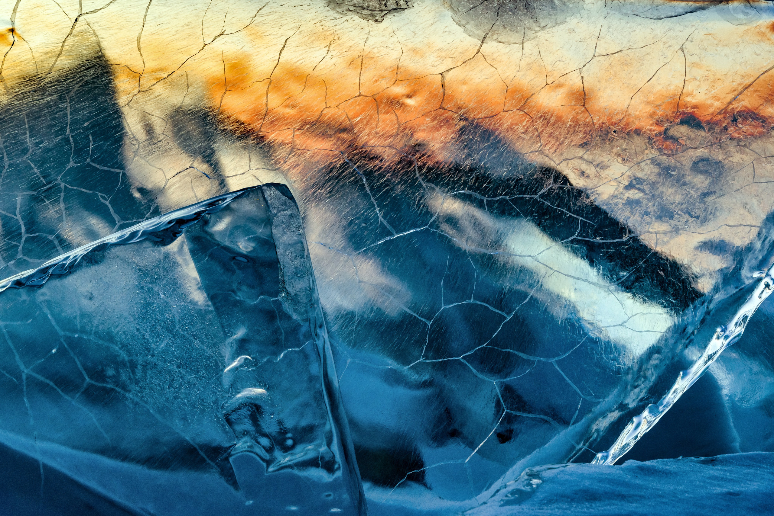 Lake Baikal. The largest skating rink on the planet