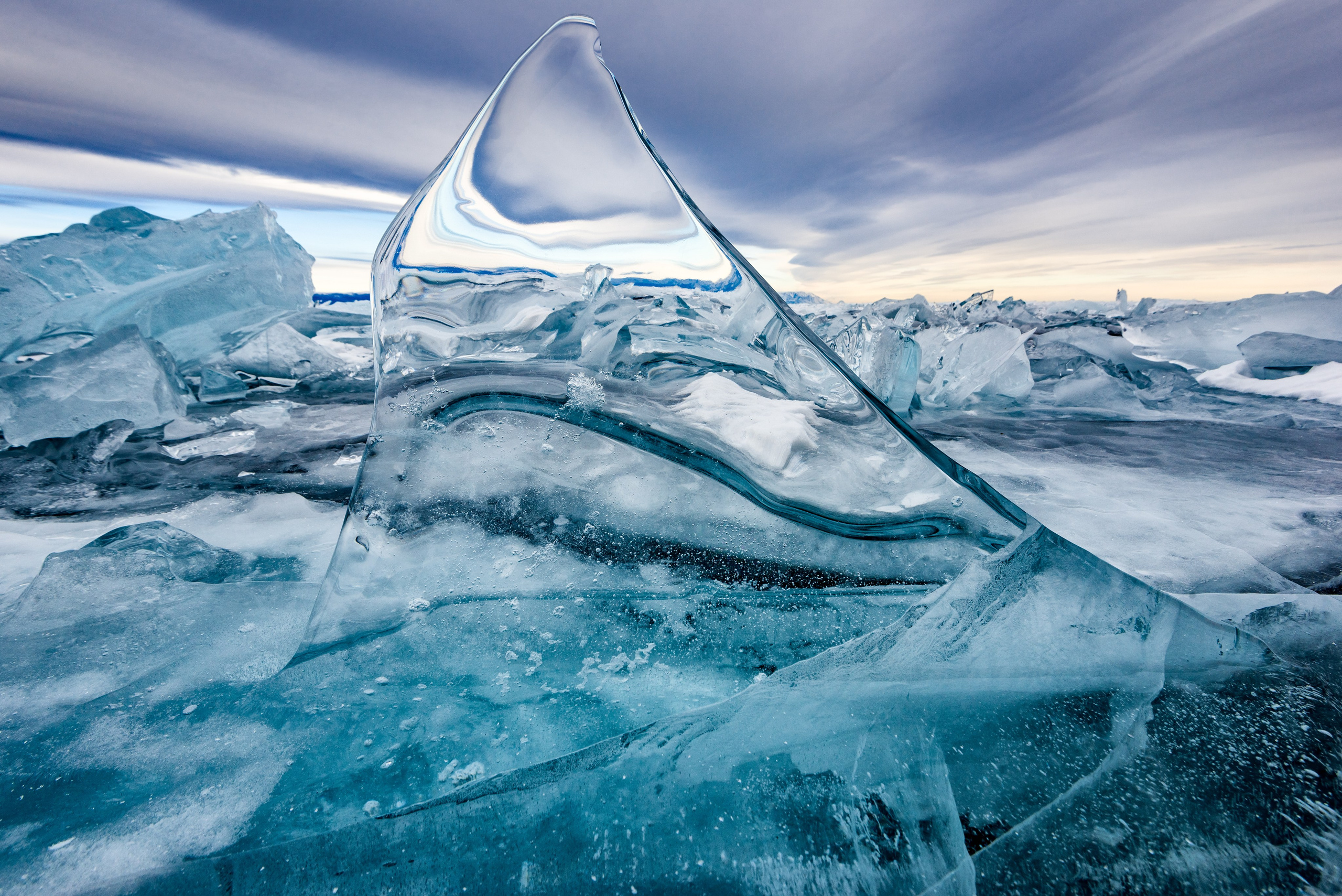 Lake Baikal. The largest skating rink on the planet