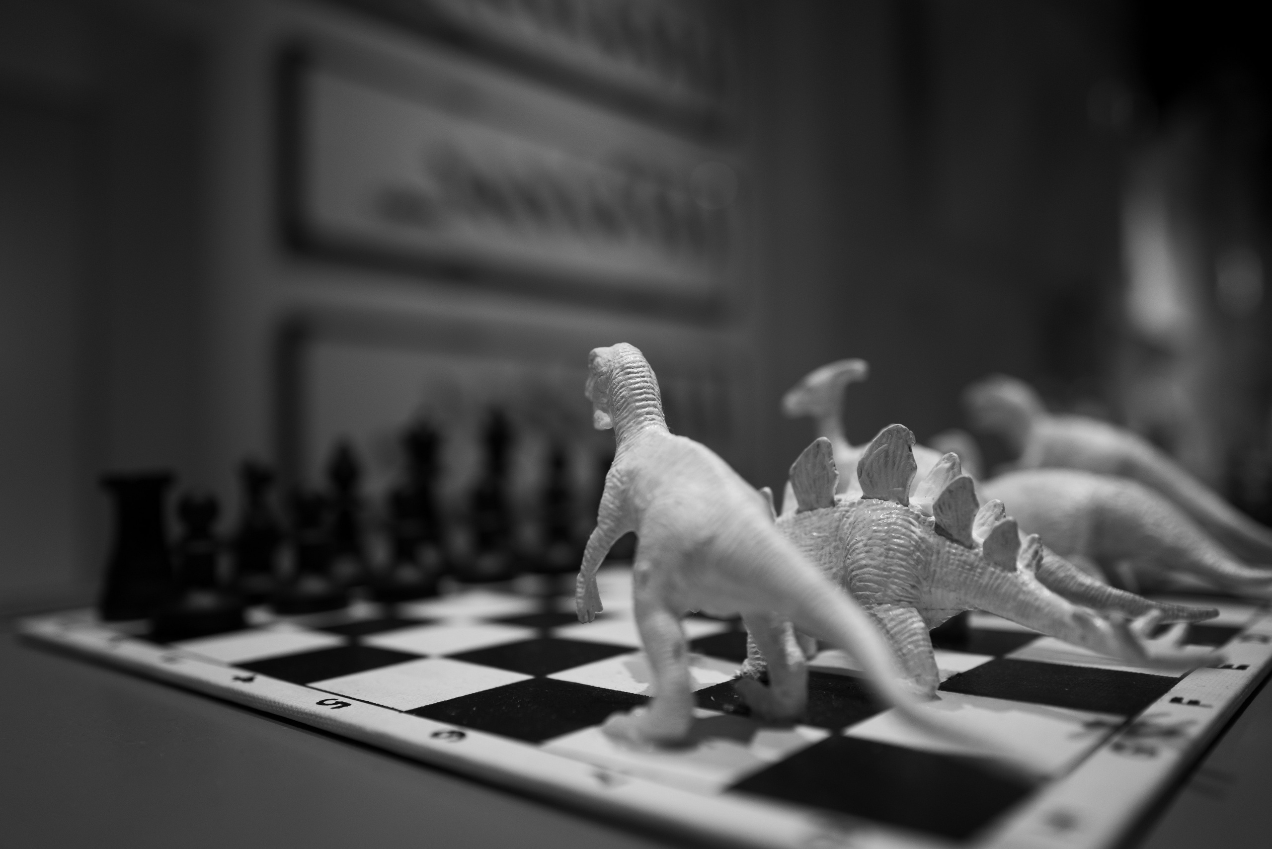 Инсталляция с шахматными фигурами в Паркинг Галерее в Зарядье