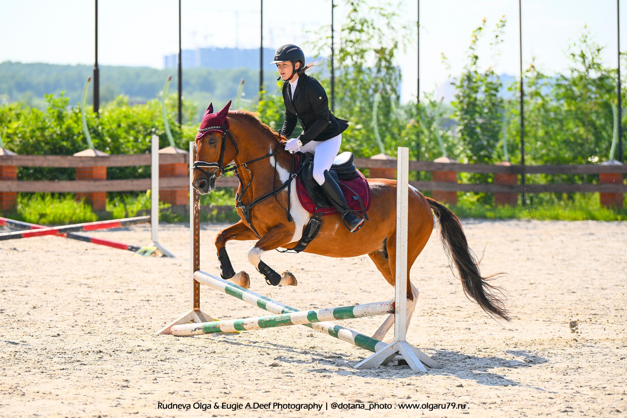 КСК «ОЛИМПИЯ"_ЛЕТО В КОННОМ ПАРКЕ «РУСЬ». ТУРНИРНАЯ КОННАЯ ФОТОГРАФИЯ, Руднева Ольга и Евгений Адеев