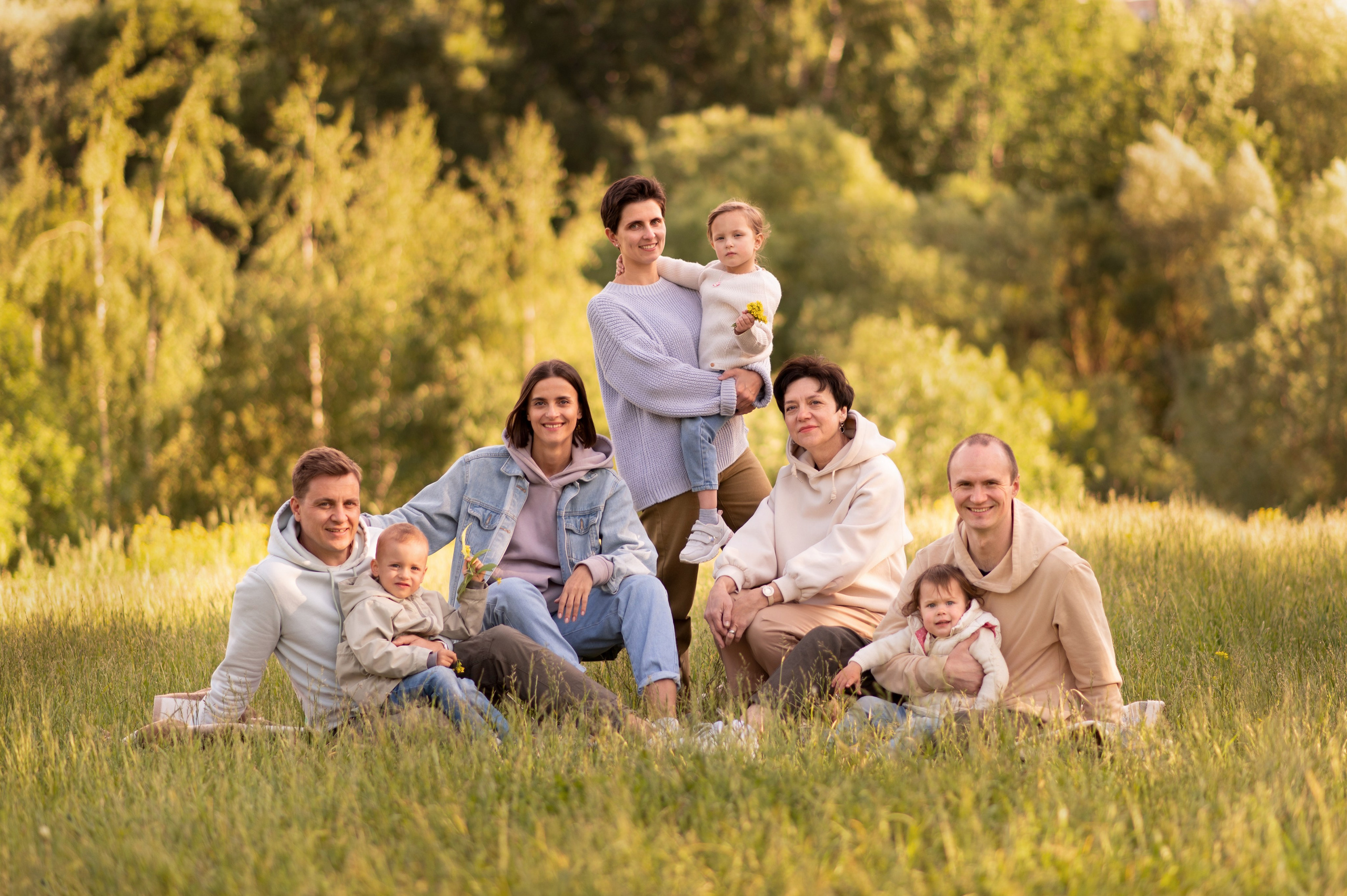 Семейная съемка на природе. Семейный и детский фотограф в Москве Анна Оськина