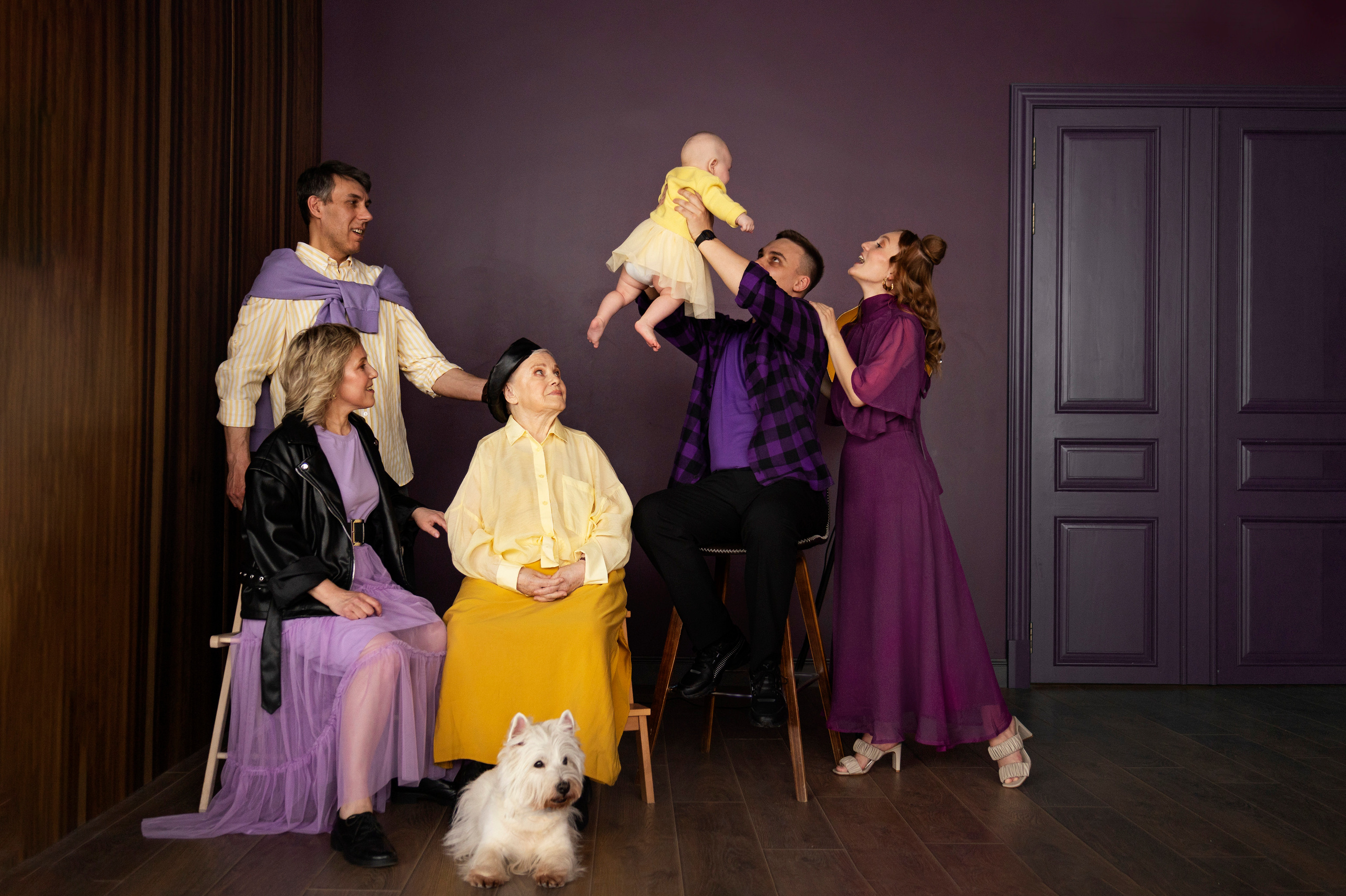 Поколения. Съемка большой семьи. Художественный фотограф в Екатеринбурге Брук Мария