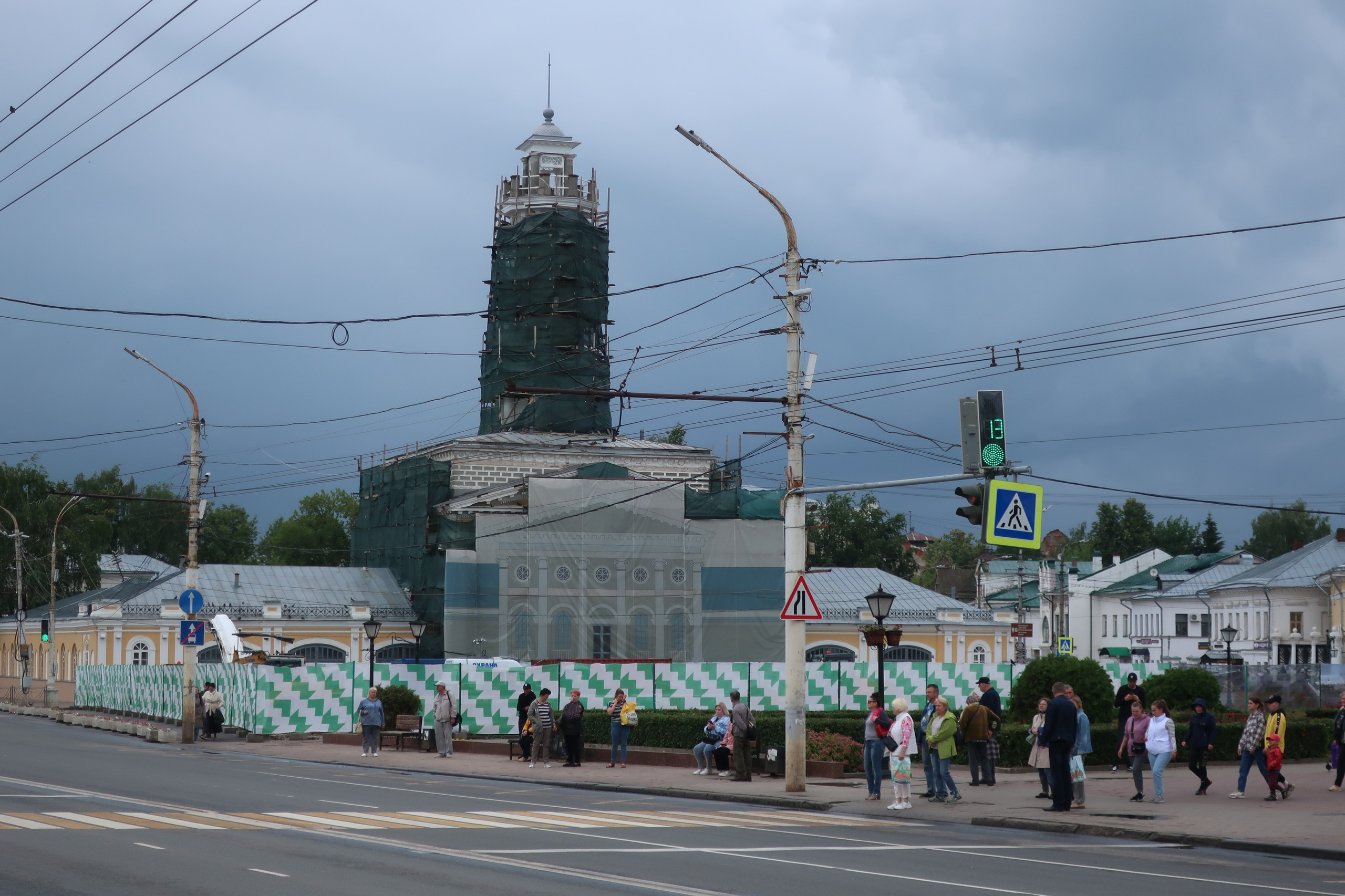 Пожарная каланча на реконструкции в Костроме