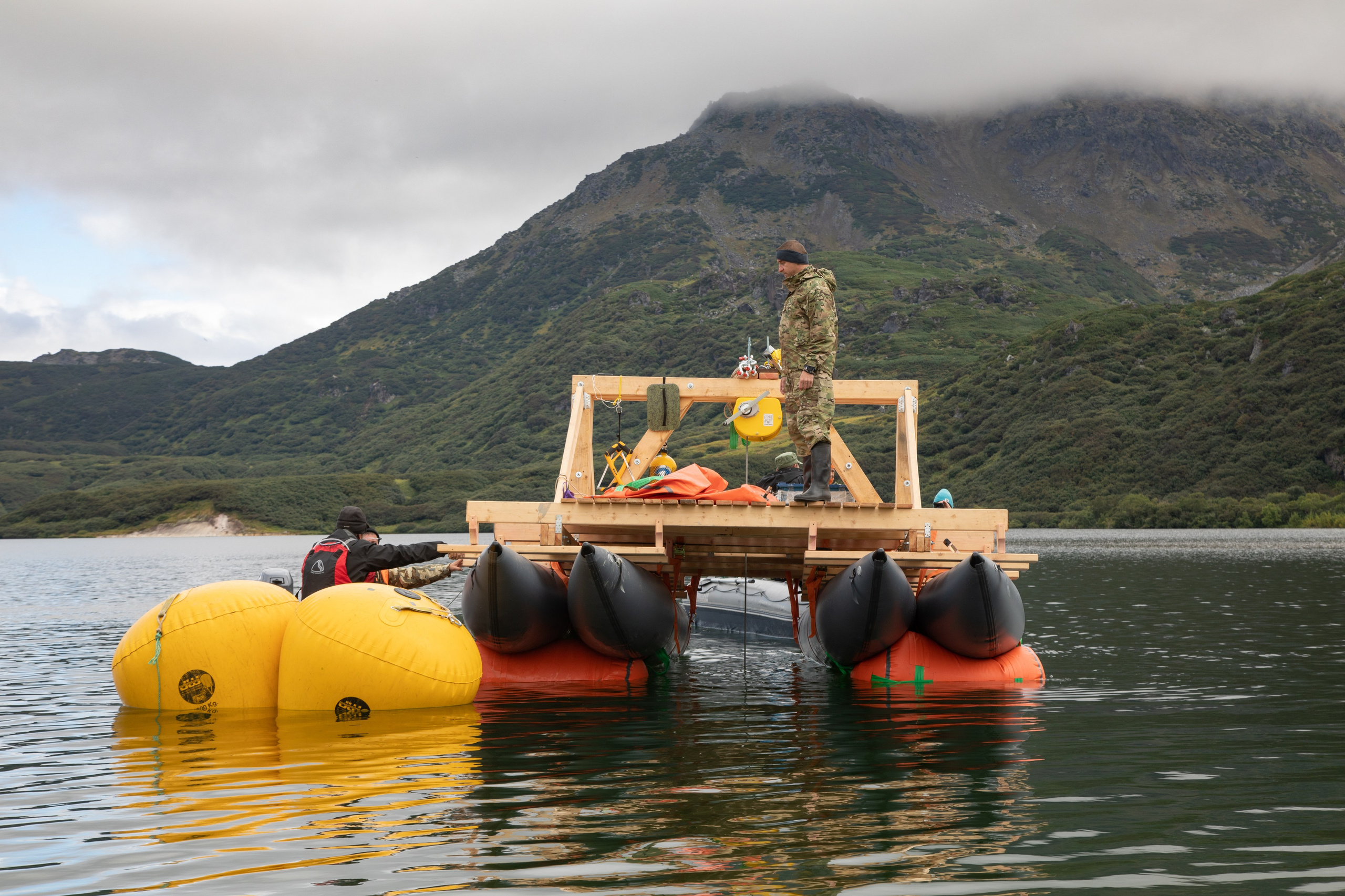 Vitaminnoye Lake and the Wild Greben Volcano. Professional photographer Alexey Nikitin in Moscow