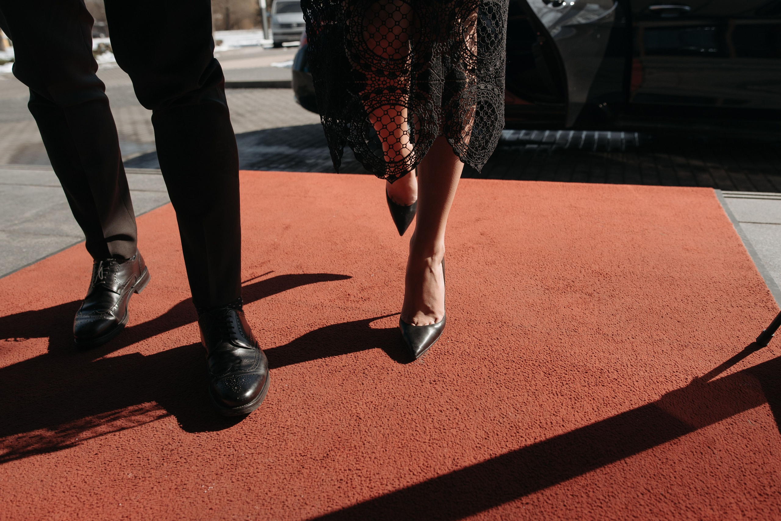 Red carpet entrance to an exclusive VIP event