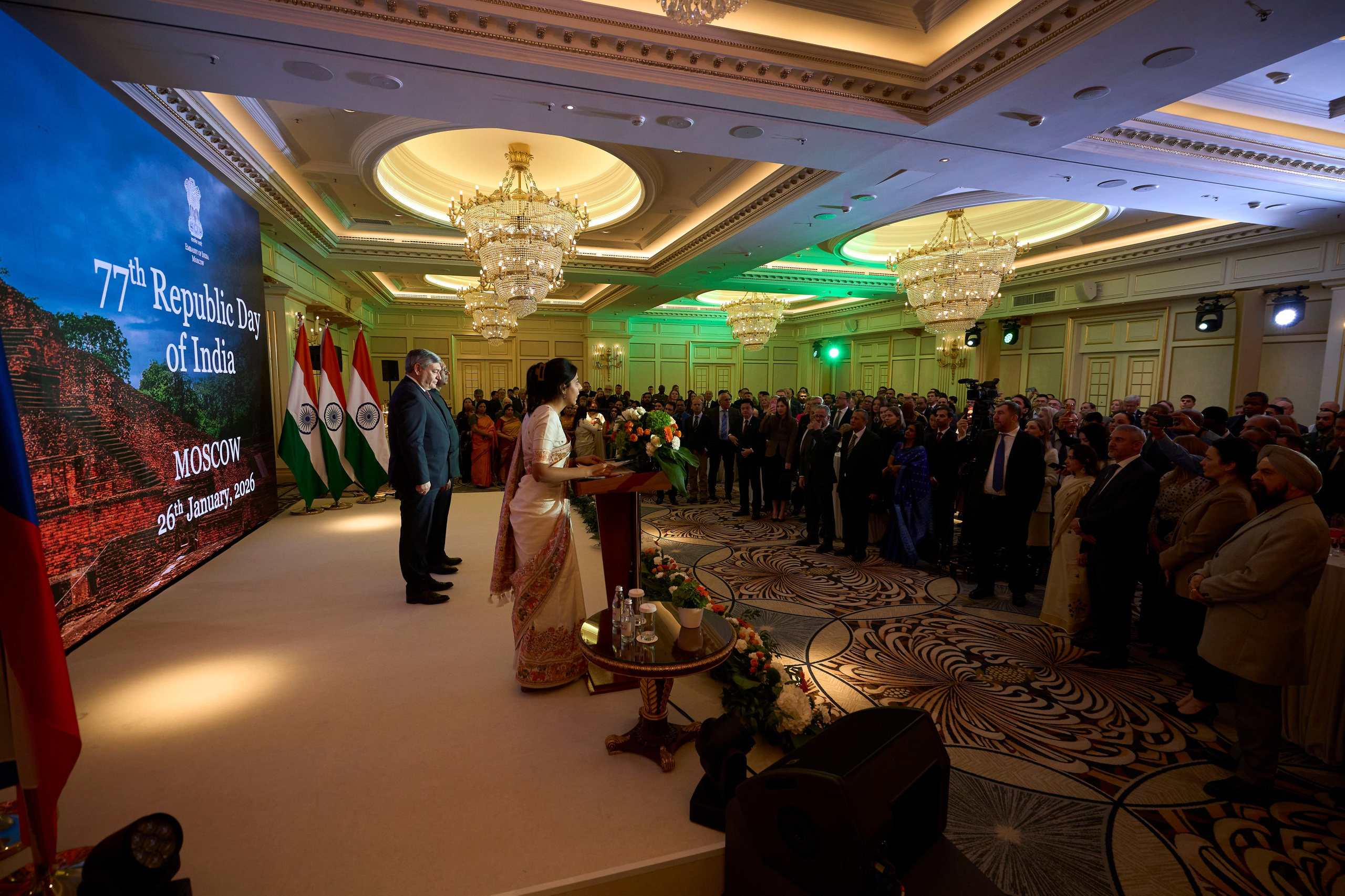 Репортажная съёмка Дня Республики Индии в The Ritz-Carlton Moscow. Reportage event photographer in Moscow Alexander Gladkiy