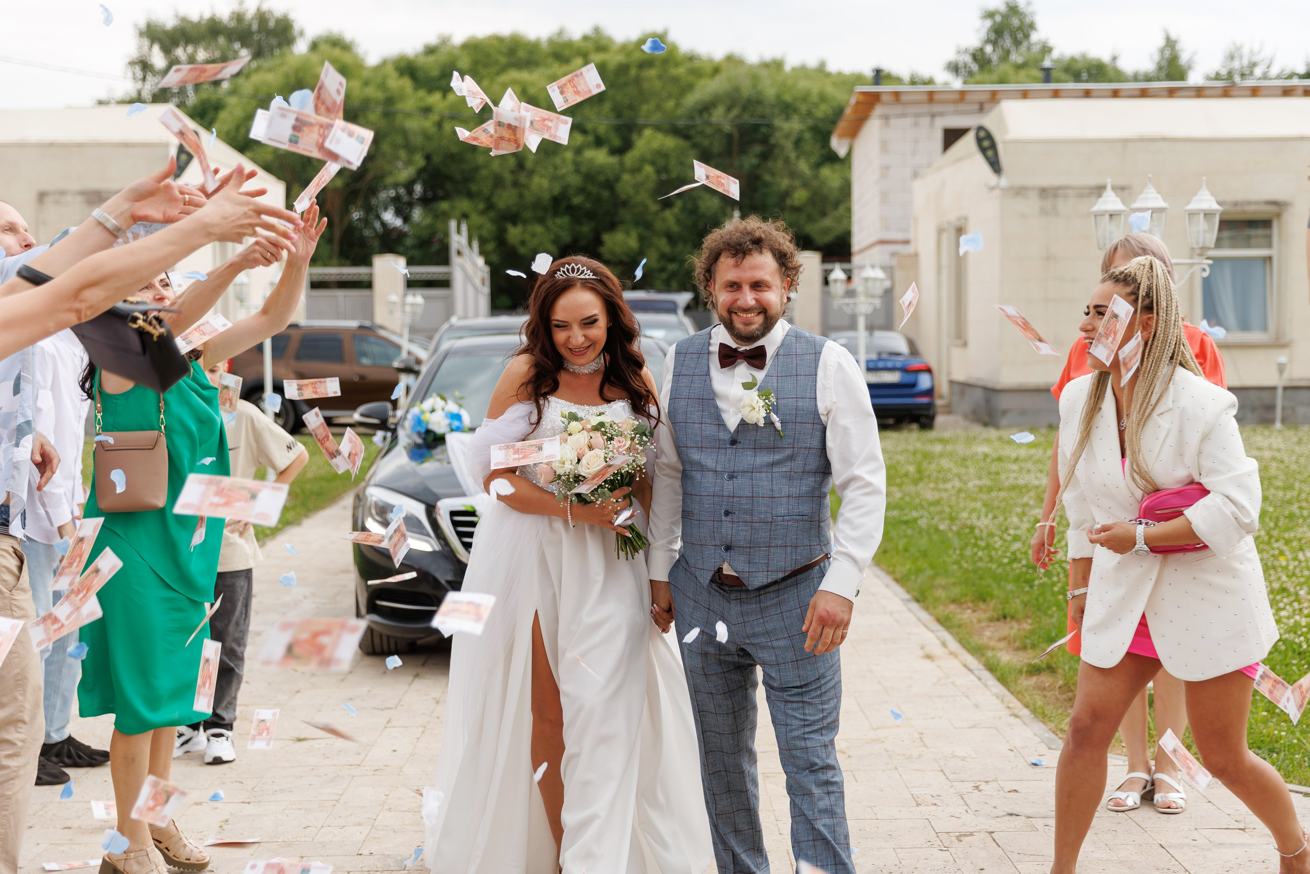 Свадебный банкет в коттедже. Свадебный фотограф Москва и МО Сергей Киржаев