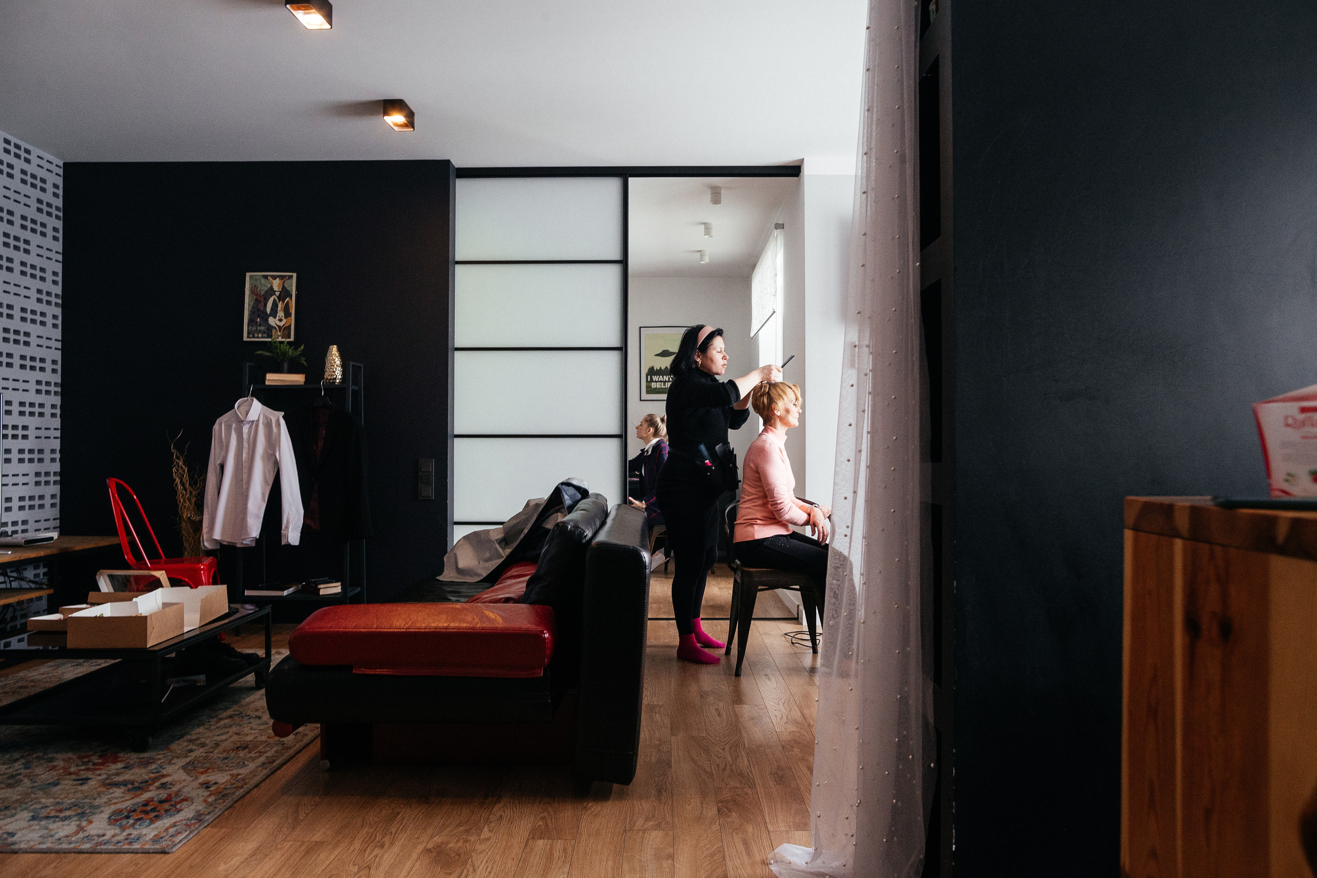 Яркая свадебная фотосессия зимой